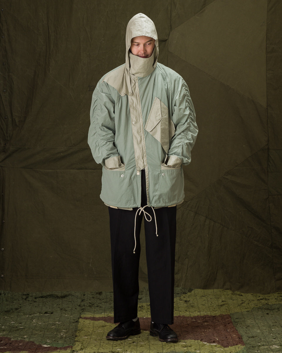 MotivMfg Hybrid Parka - Aqua Japanese Shrunk Nylon - Standard & Strange