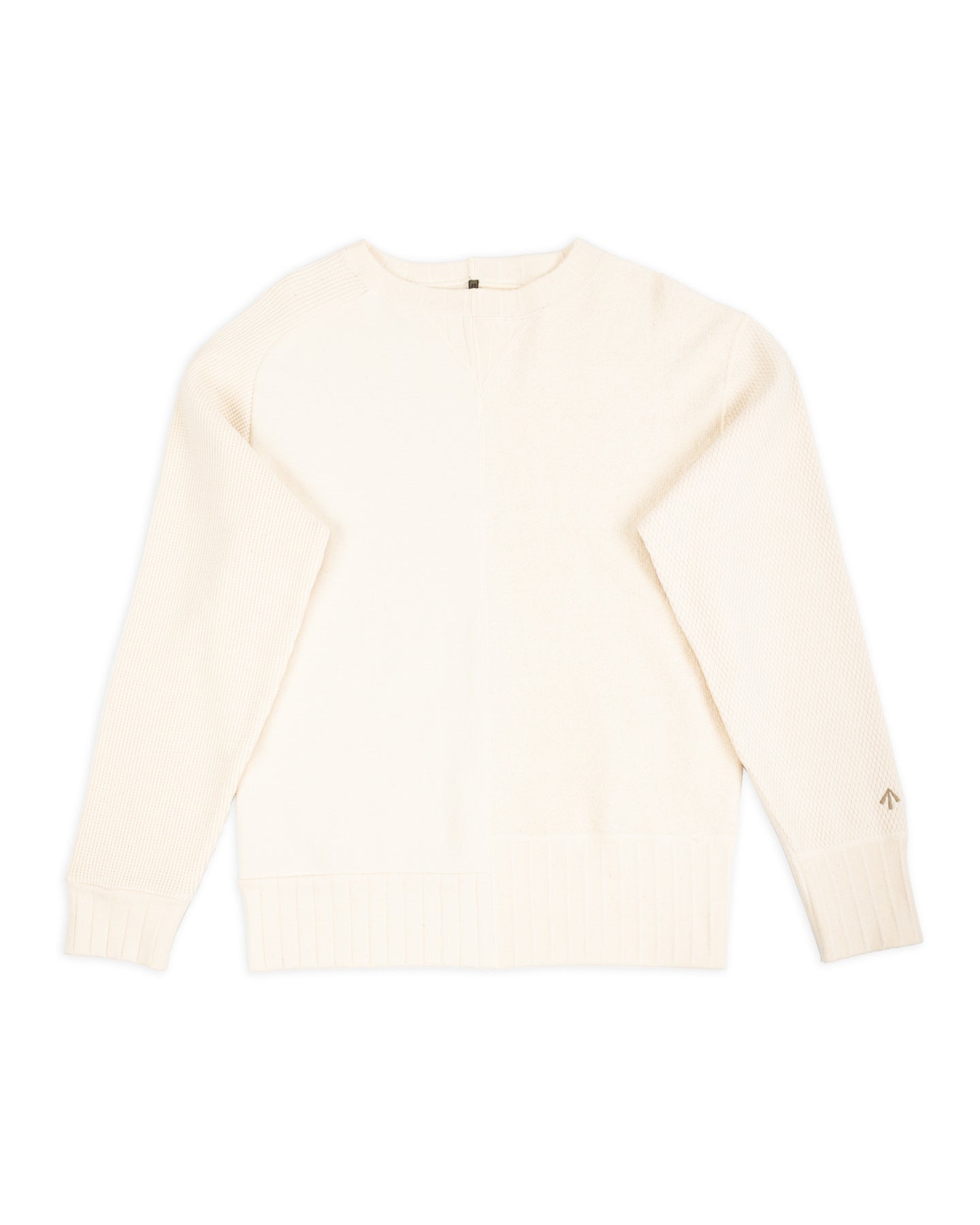 Nigel Cabourn Army Crew L/S - Ivory Jersey Mix - Standard & Strange