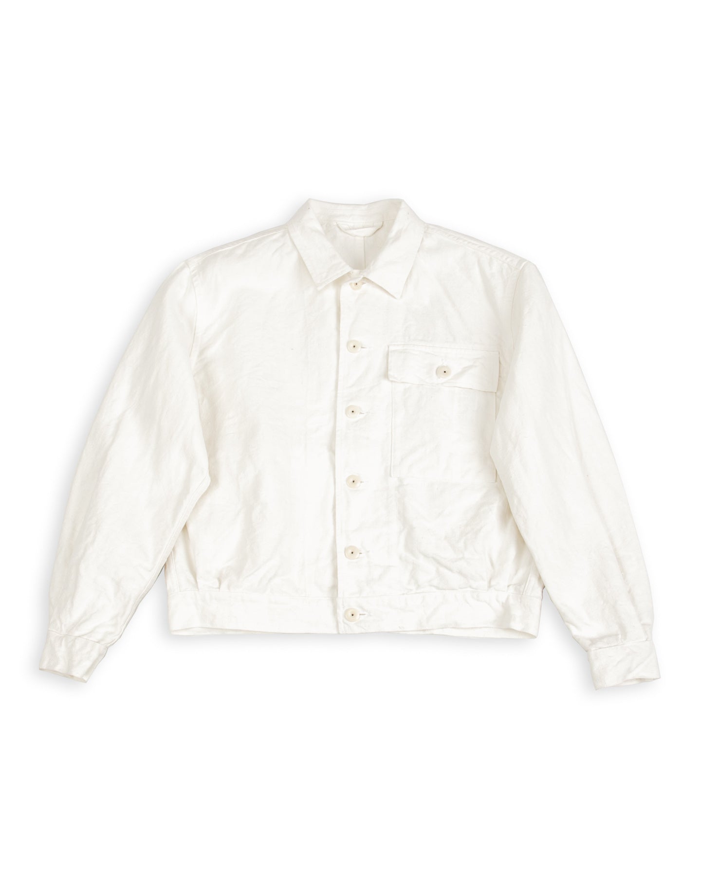 French Work Jacket - Off-White Hemp Canvas