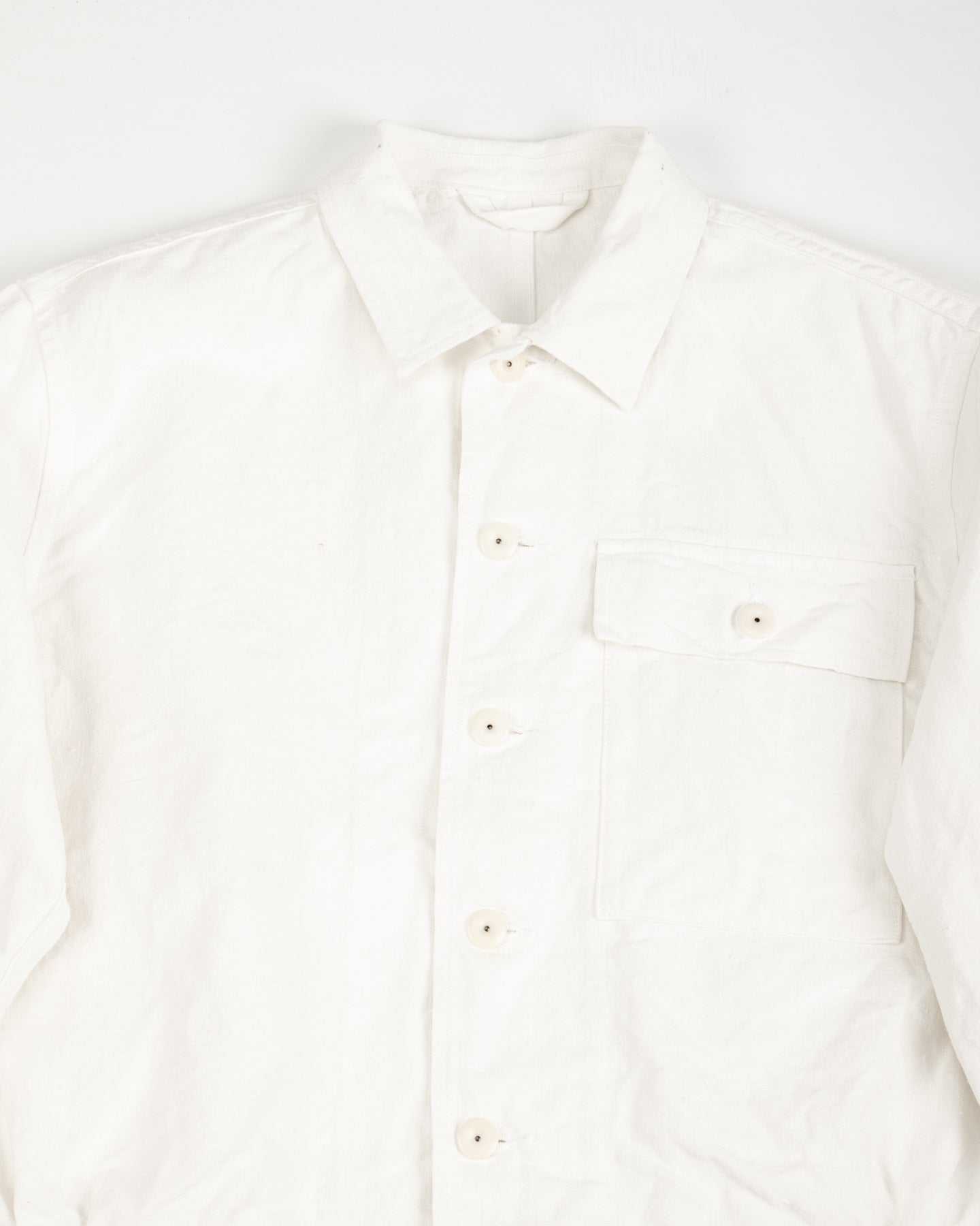 French Work Jacket - Off-White Hemp Canvas