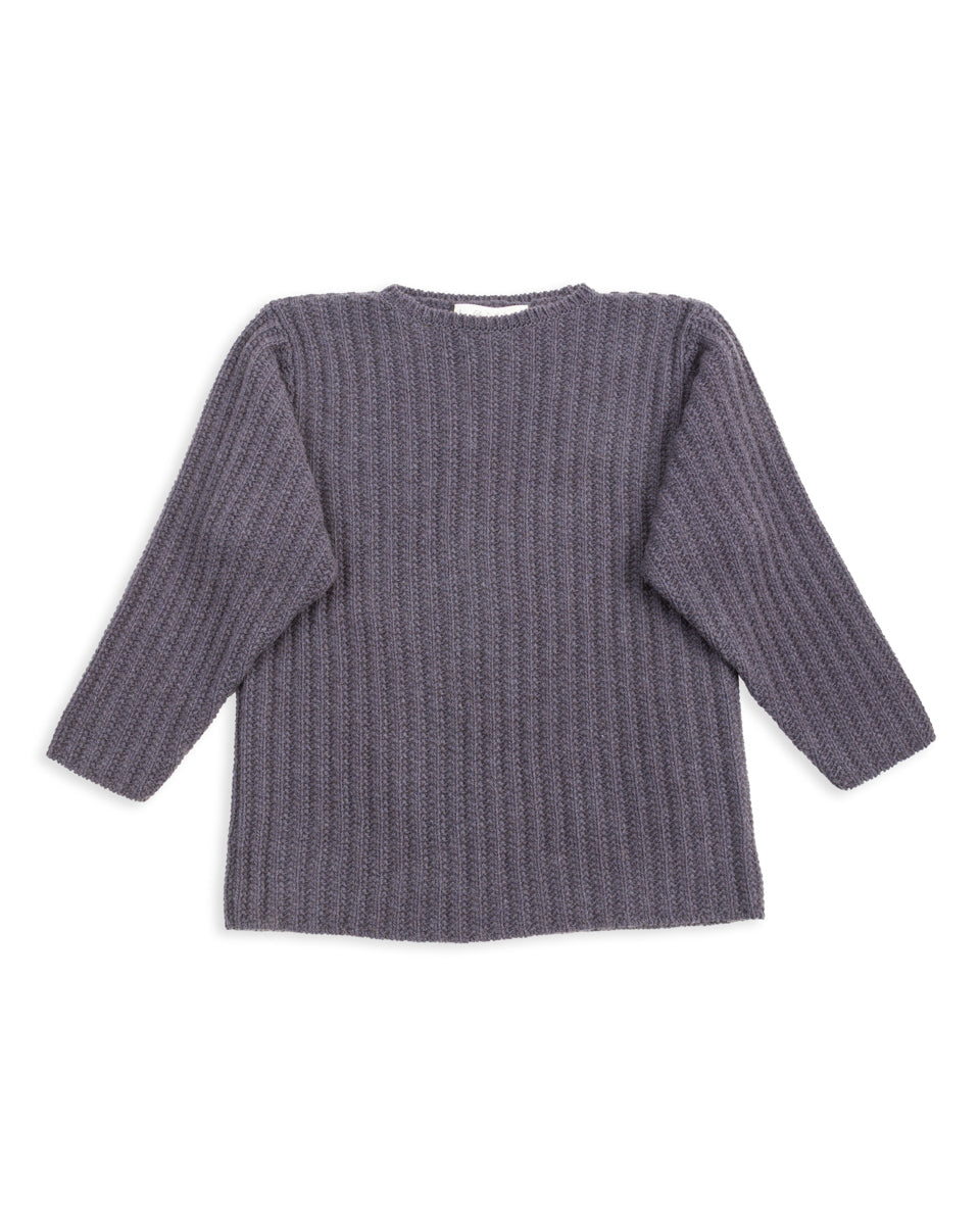 Olde H & Daughter Slub Cashmere Boat Pullover - Navy 10 - Standard & Strange