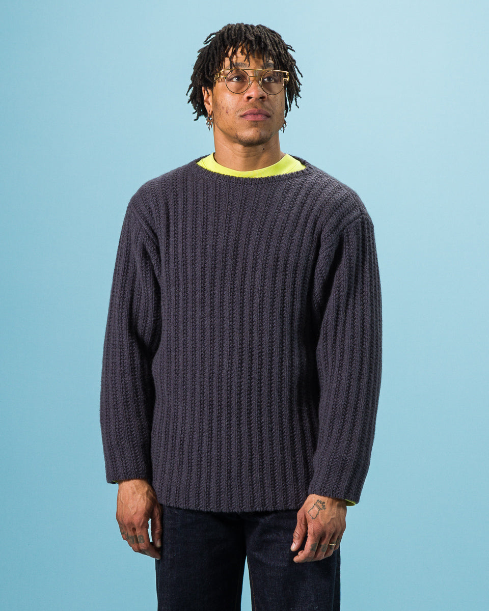 Olde H & Daughter Slub Cashmere Boat Pullover - Navy 10 - Standard & Strange