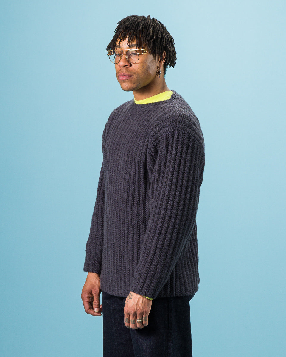 Olde H & Daughter Slub Cashmere Boat Pullover - Navy 10 - Standard & Strange