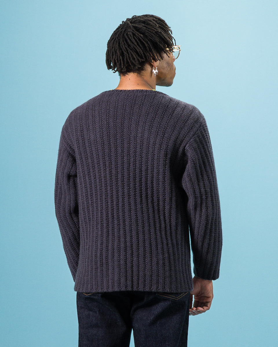 Olde H & Daughter Slub Cashmere Boat Pullover - Navy 10 - Standard & Strange