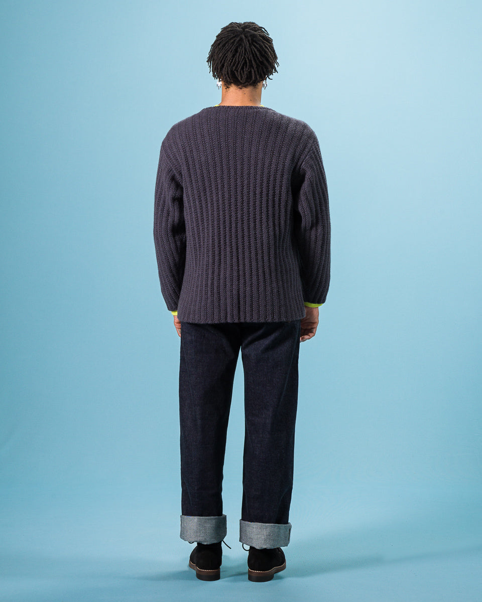 Olde H & Daughter Slub Cashmere Boat Pullover - Navy 10 - Standard & Strange