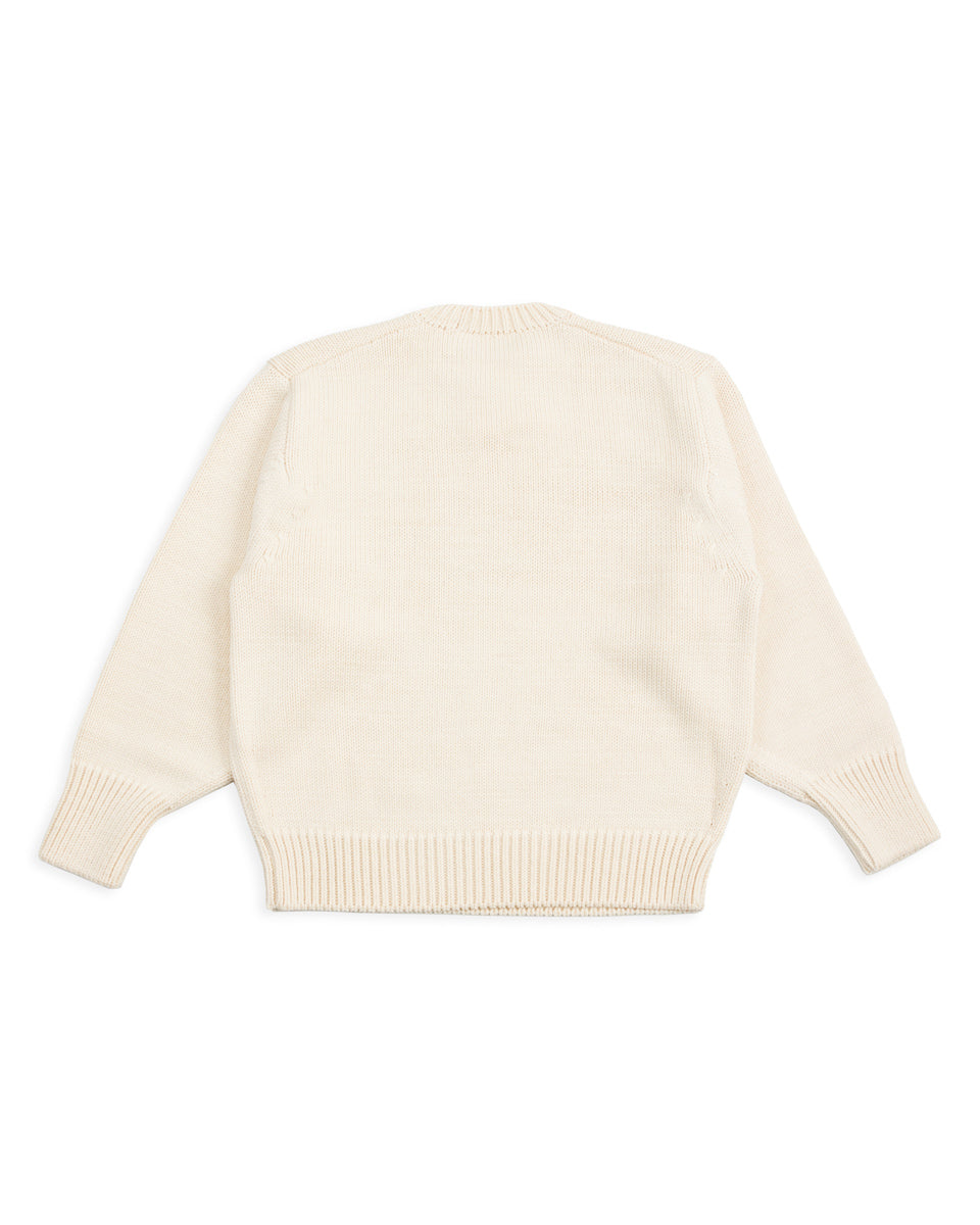 Olde H & Daughter Wool Crewneck Pullover - Ecru 10 - Standard & Strange