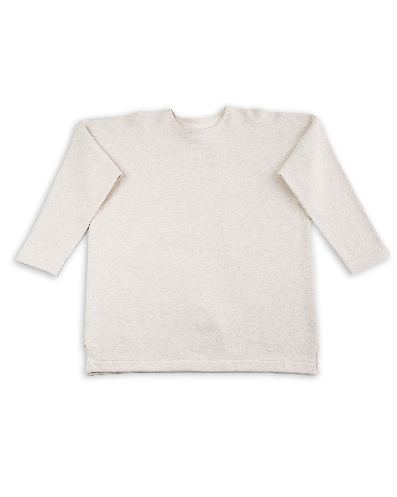 Olde Homesteader Cotton Fleece Crewneck L/S - Ecru Heather - Standard & Strange