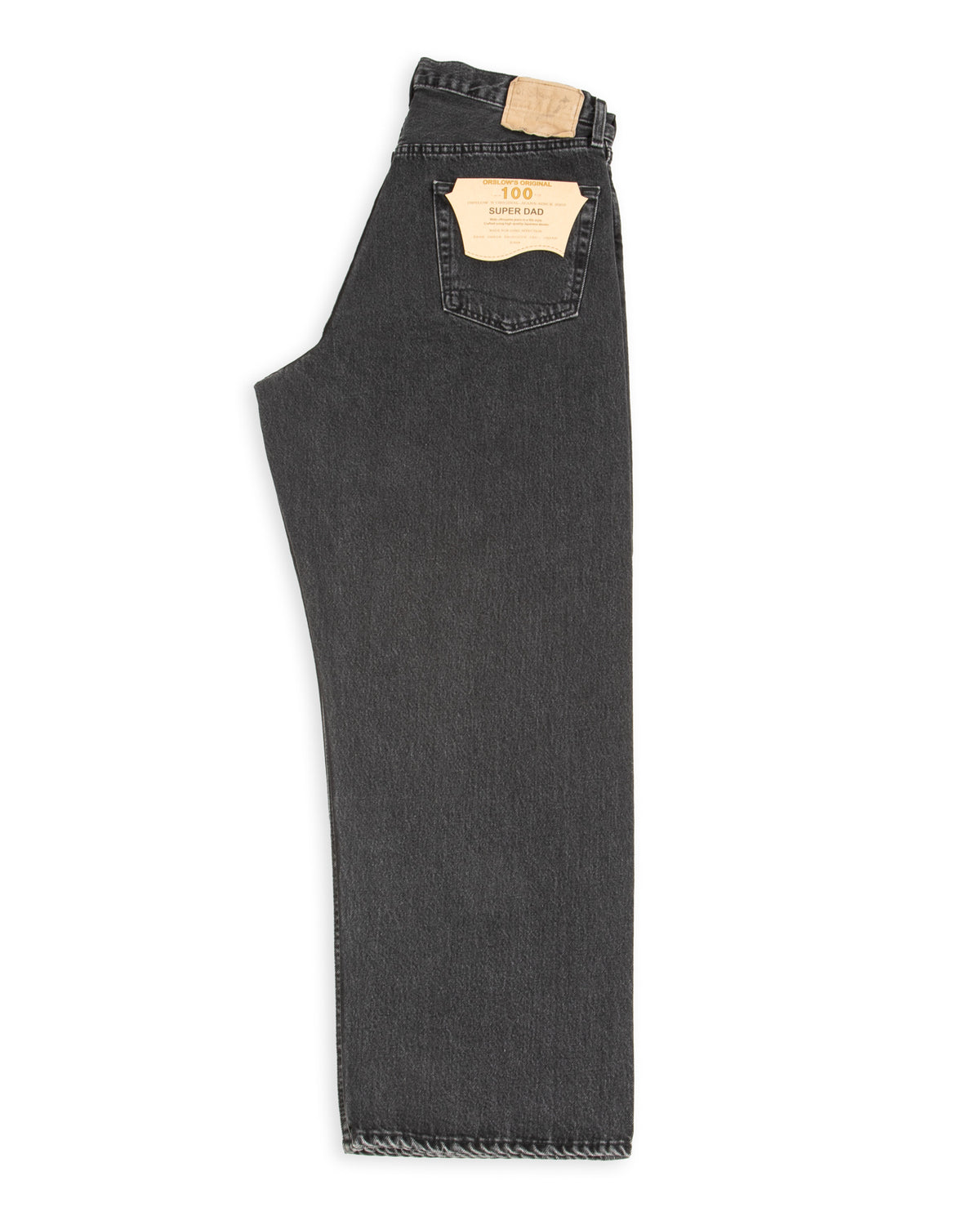 OrSlow Super Dad's Fit Denim Pants (Unisex) - Black Denim Stone - Standard & Strange