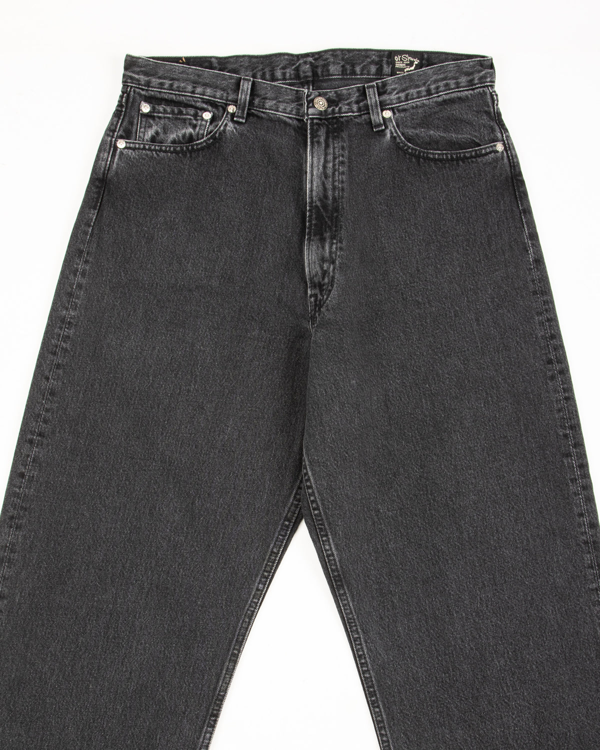 OrSlow Super Dad's Fit Denim Pants (Unisex) - Black Denim Stone - Standard & Strange