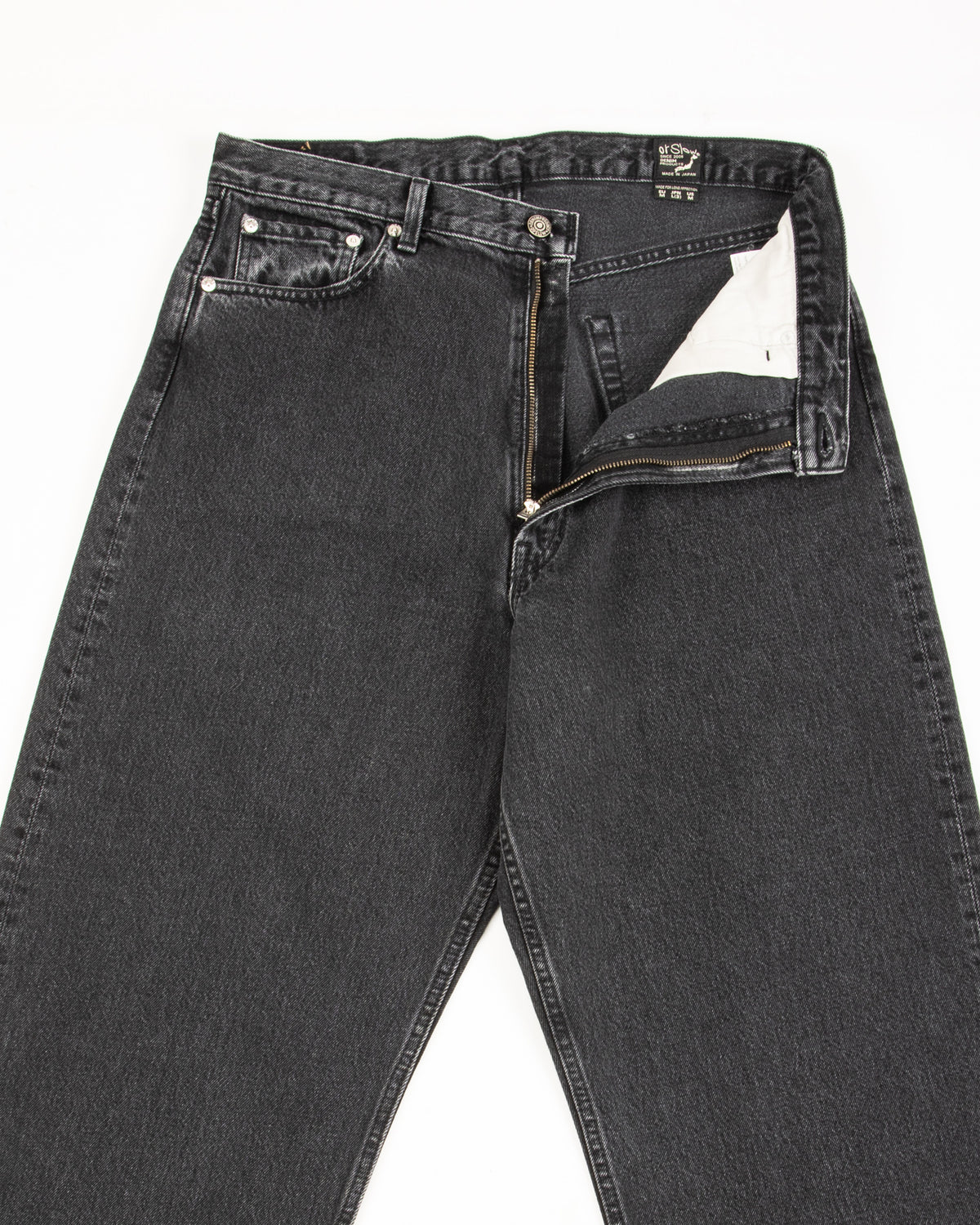 OrSlow Super Dad's Fit Denim Pants (Unisex) - Black Denim Stone - Standard & Strange