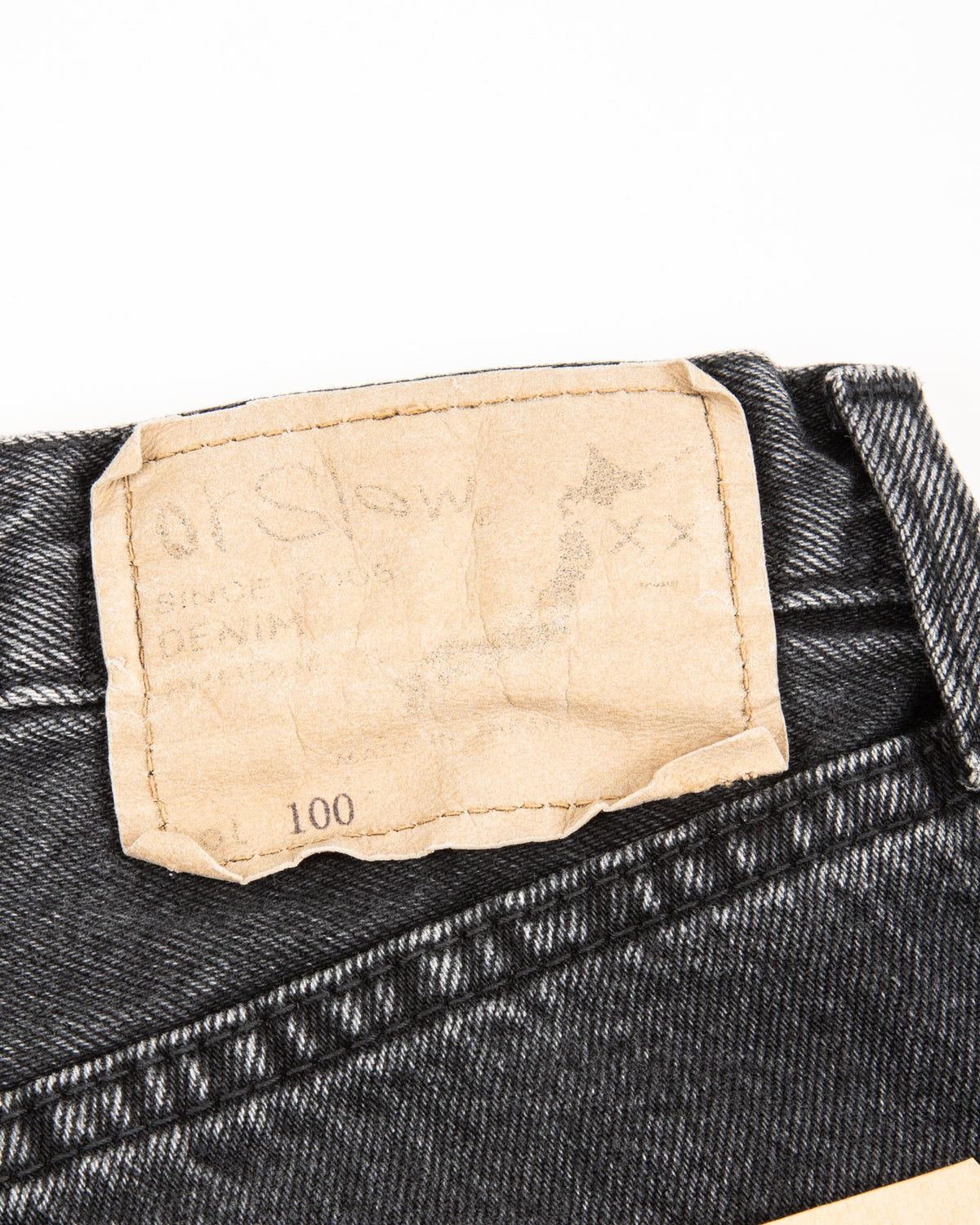 OrSlow Super Dad's Fit Denim Pants (Unisex) - Black Denim Stone - Standard & Strange