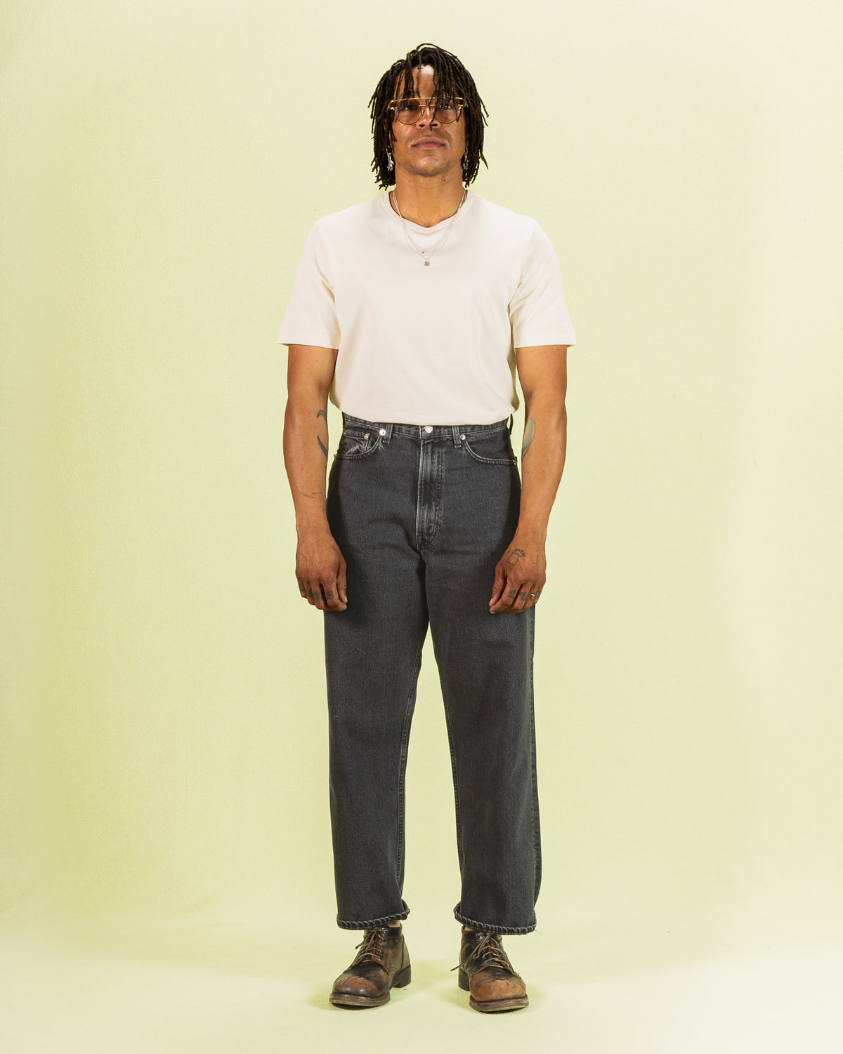 OrSlow Super Dad's Fit Denim Pants (Unisex) - Black Denim Stone - Standard & Strange