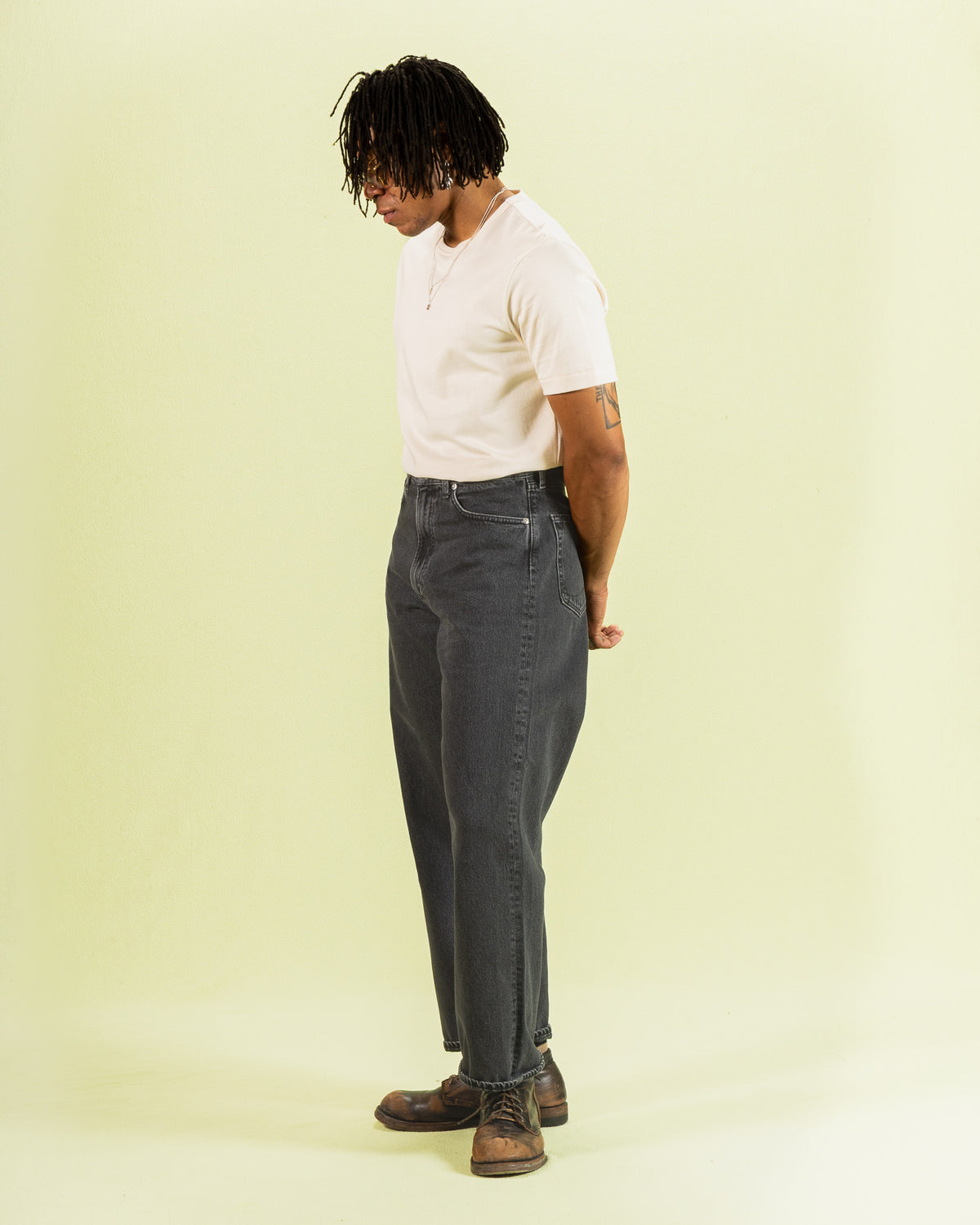 OrSlow Super Dad's Fit Denim Pants (Unisex) - Black Denim Stone - Standard & Strange