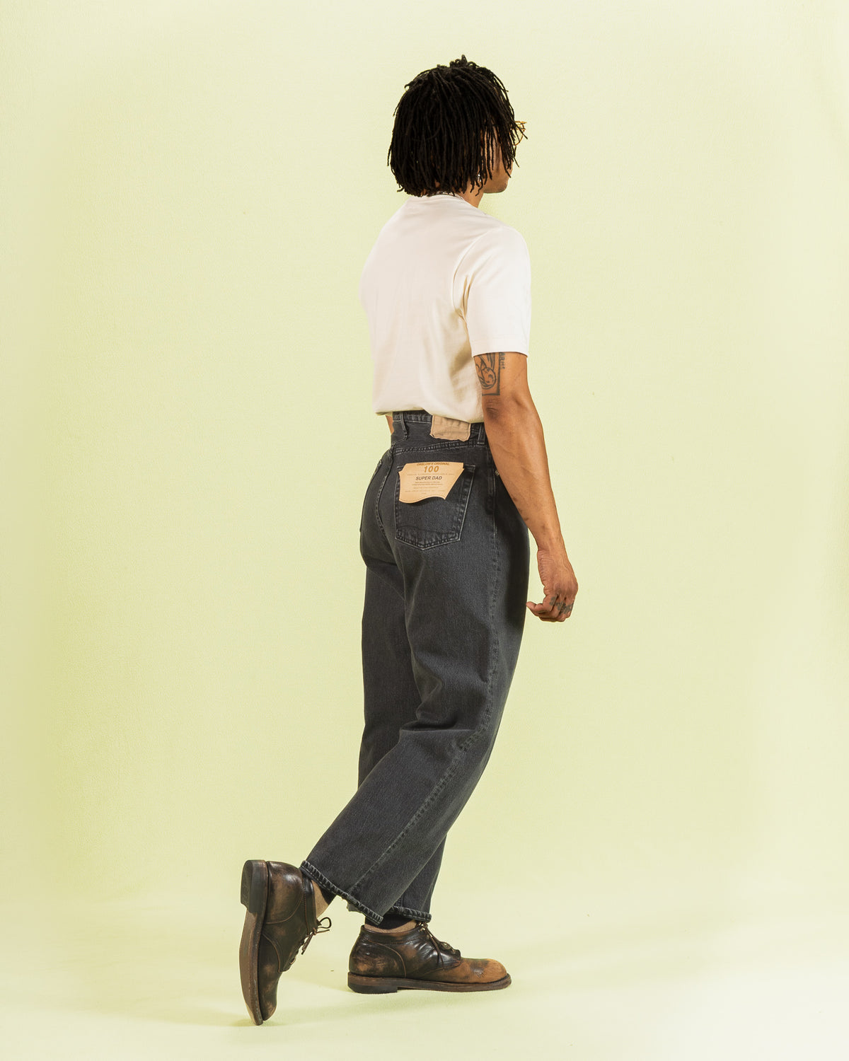 OrSlow Super Dad's Fit Denim Pants (Unisex) - Black Denim Stone - Standard & Strange