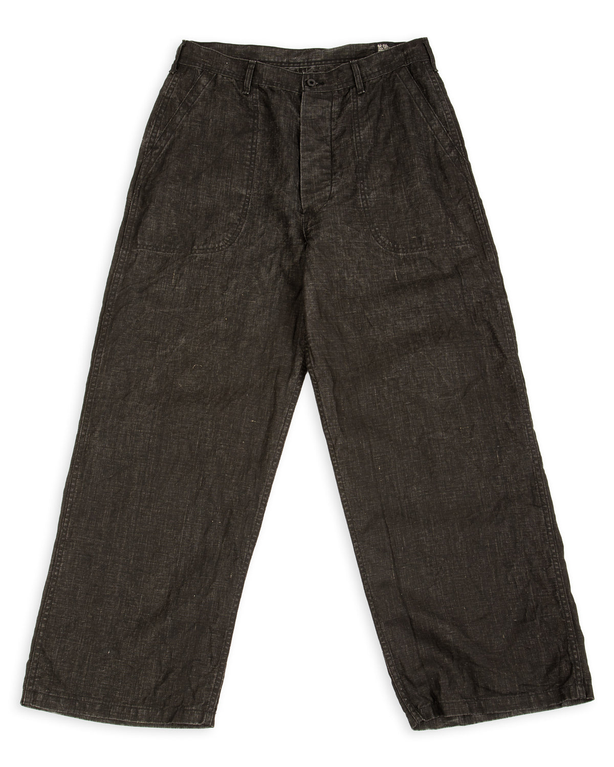 OrSlow WWII 40's U.S. Navy Utility Trousers - Sumi Coated Linen - Standard & Strange