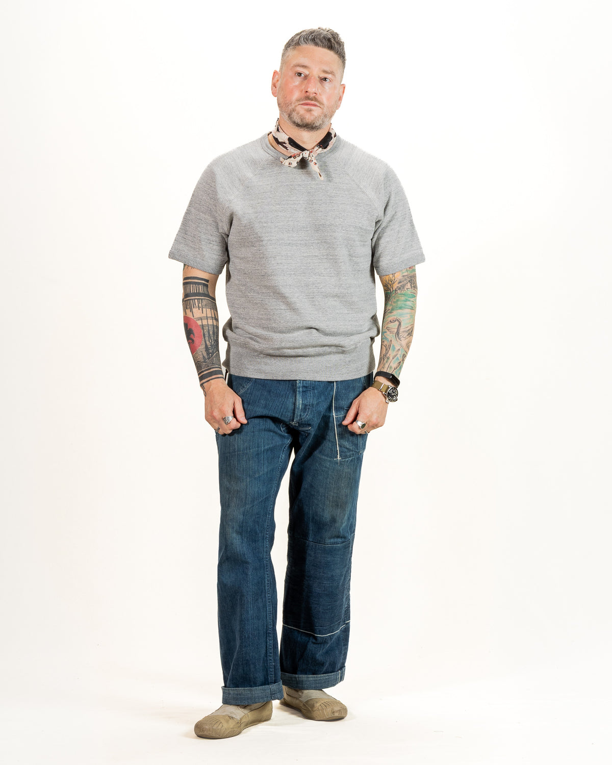 The Real McCoy's 9 oz Loopwheel S/S Sweatshirt - Gray - Standard & Strange