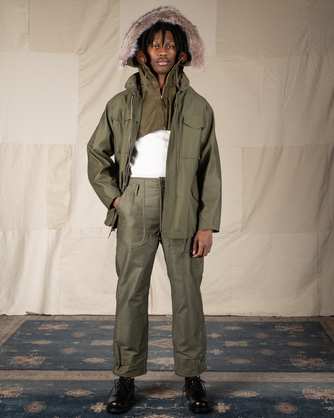 The Real McCoy's AL-1 / HOOD, PARKA - Olive - Standard & Strange