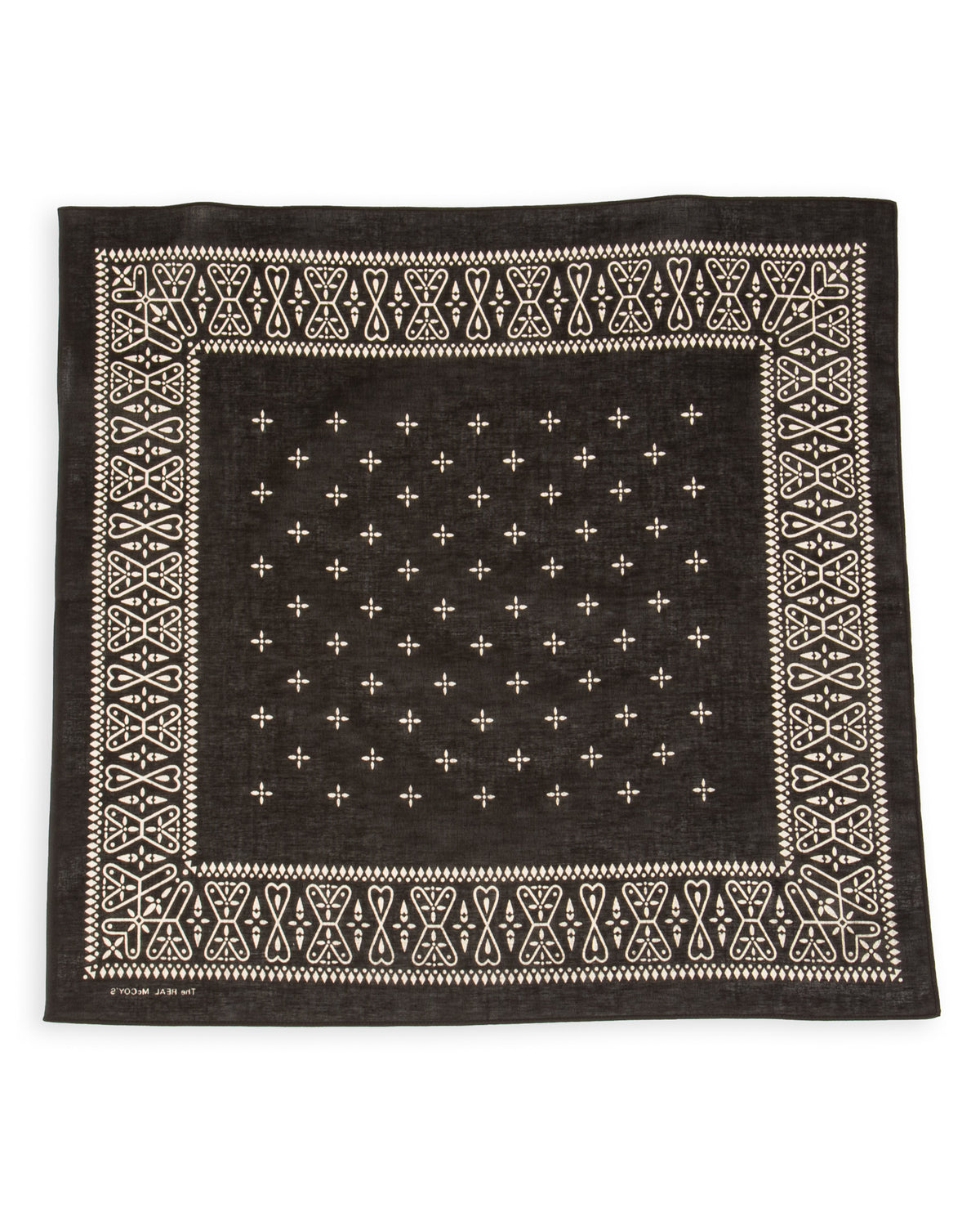 The Real McCoy's Bandanna 'Cross' - Black - Standard & Strange