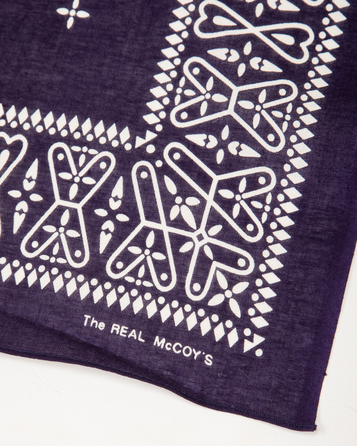 The Real McCoy's Bandanna 'Cross' - Navy - Standard & Strange