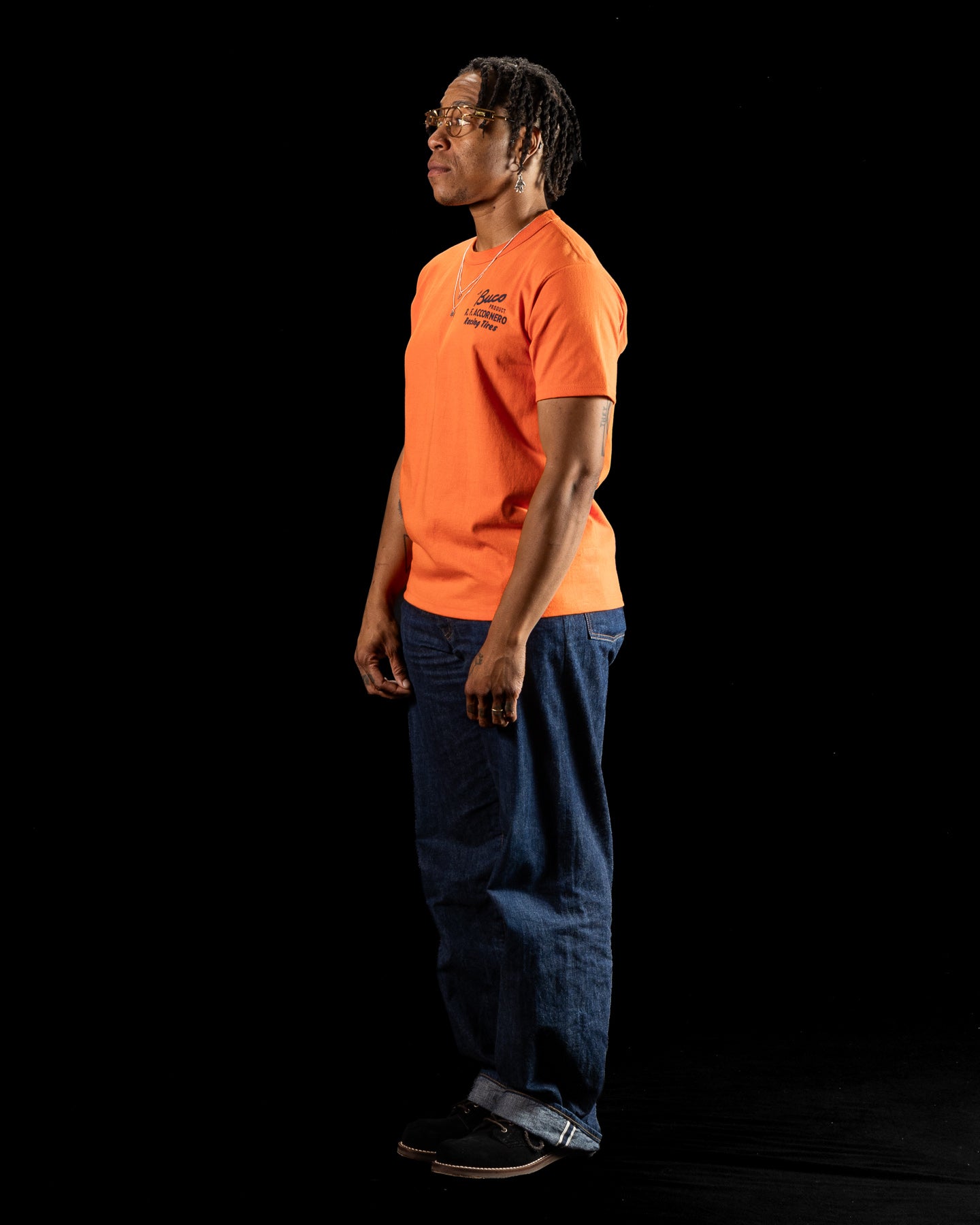 The Real McCoy's Buco Tee / R.F. ACCORNERO - Orange - Standard & Strange