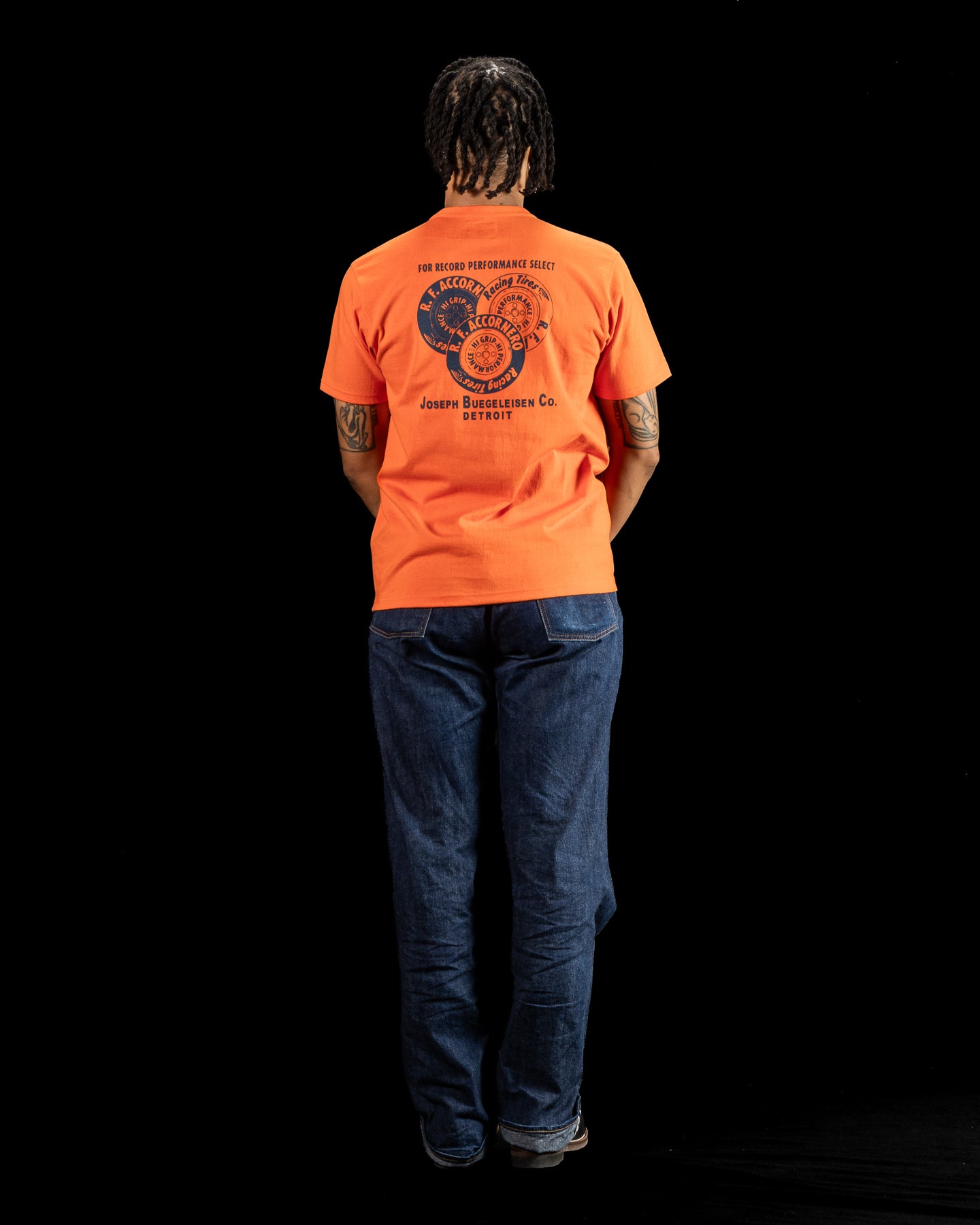 The Real McCoy's Buco Tee / R.F. ACCORNERO - Orange - Standard & Strange