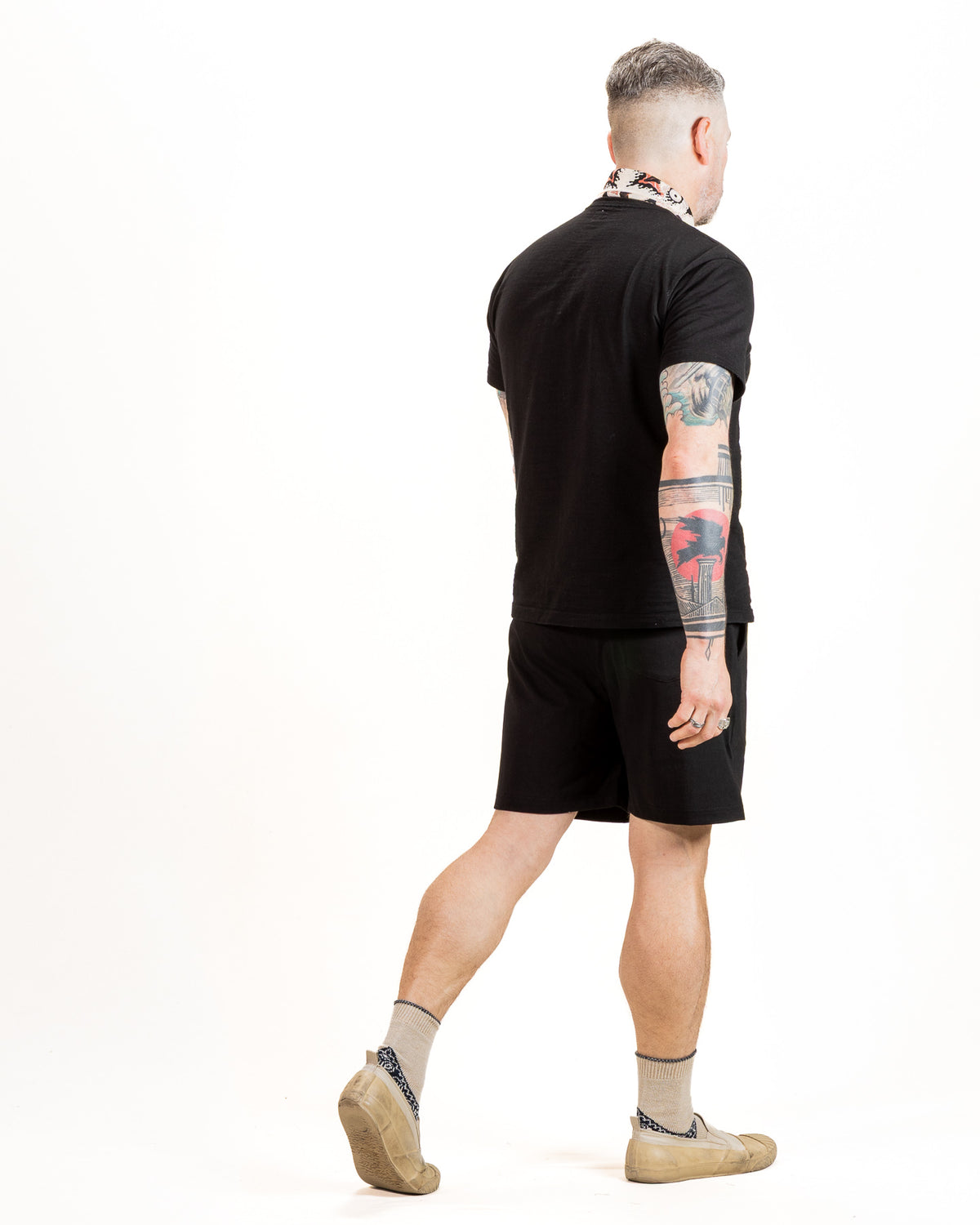 The Real McCoy's Jersey Gym Shorts - Black - Standard & Strange