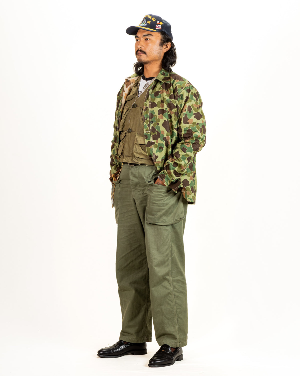 The Real McCoy's P1944 Reversible Frogskin Camouflage Coat - Green - Standard & Strange