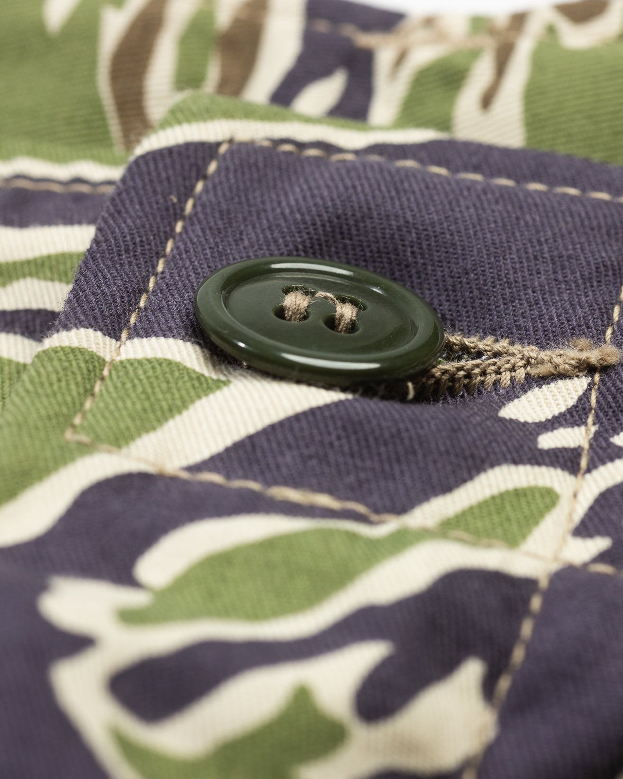 The Real McCoy's Tiger Camouflage Civilian Shorts - Late War Green - Standard & Strange