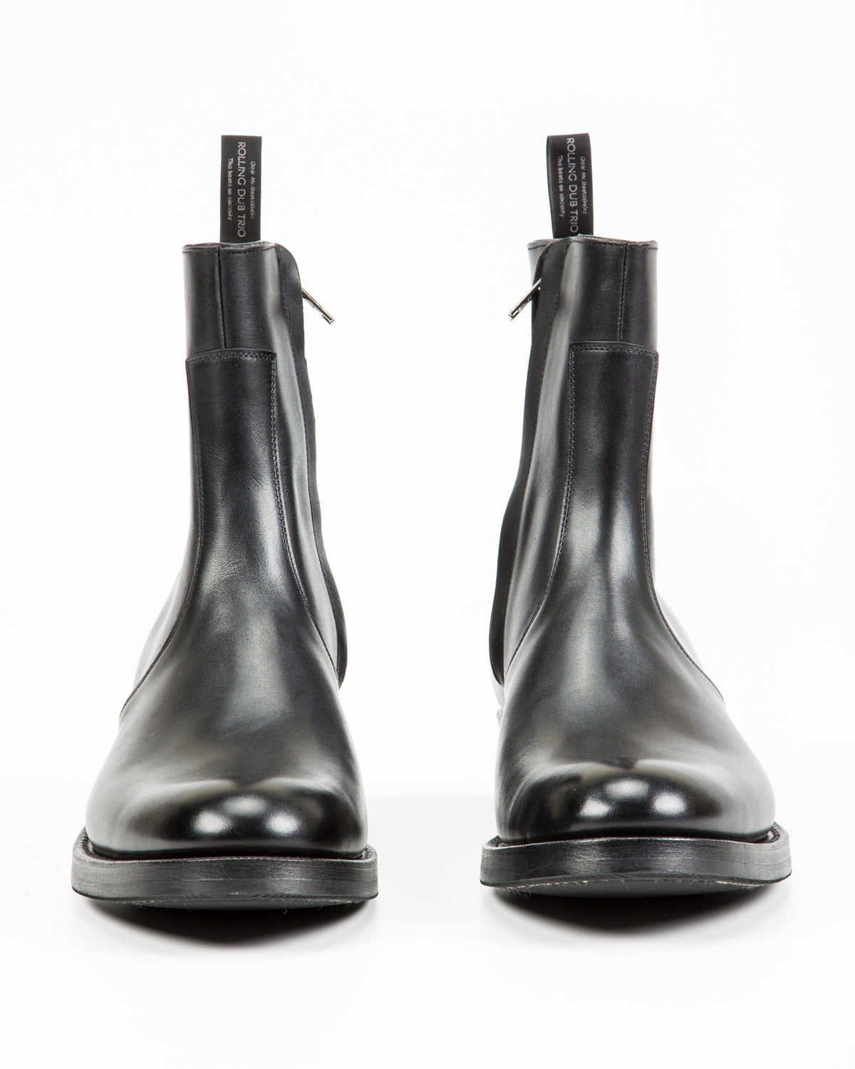 Rolling Dub Trio Gleaners Side Zip Boots - Black Japanese Box Calf - Standard & Strange