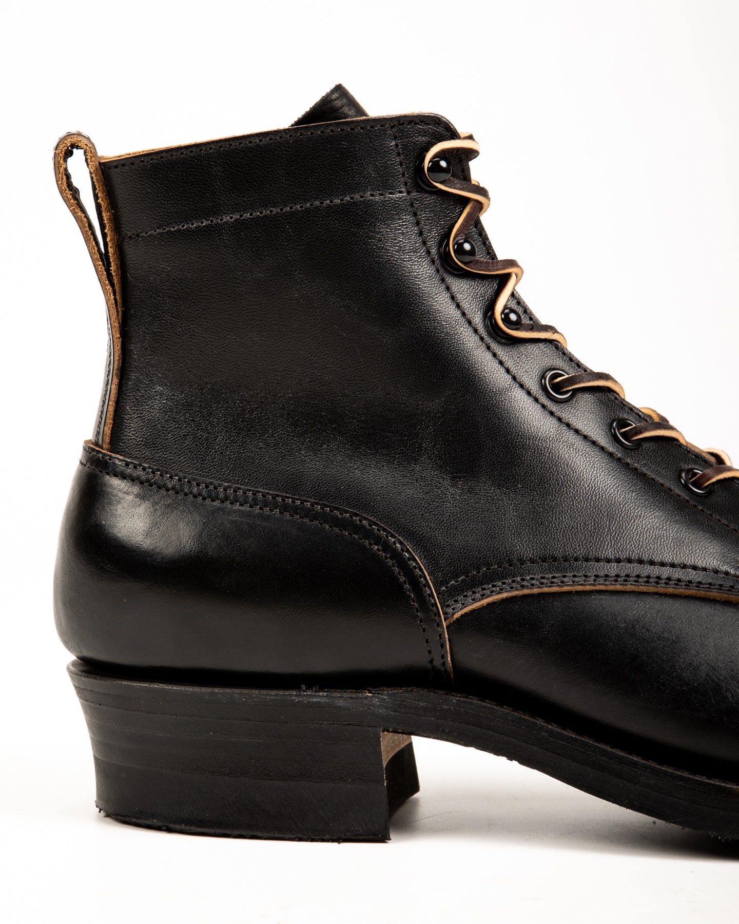 Rolling Dub Trio Griffin Plain Toe Boots - Black Horsebutt - Standard & Strange