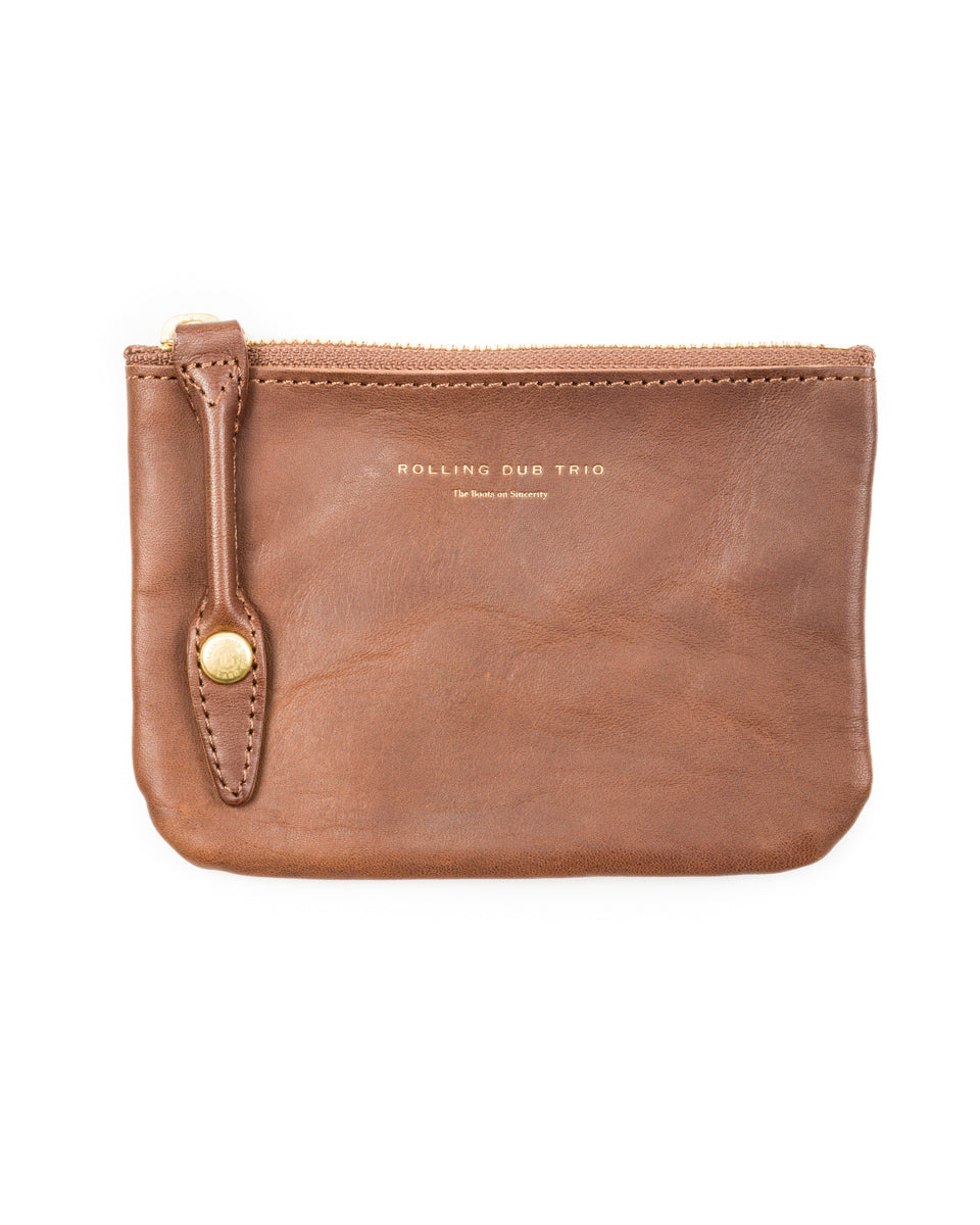 Rolling Dub Trio Square Zip + Snap Pouch - Brown Horse Small - Standard & Strange