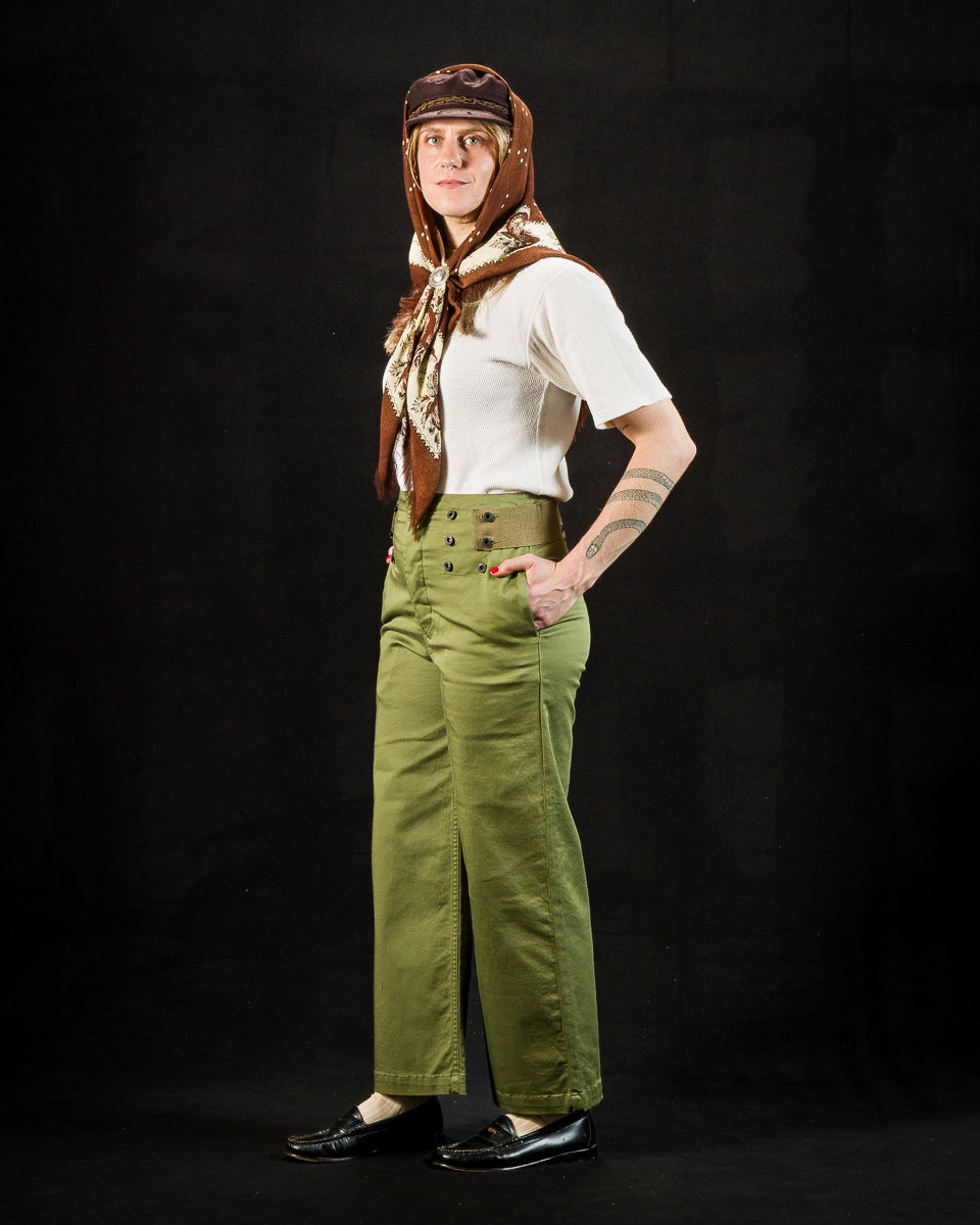 Kapital Stretch Chino TWIGGY 7-Stars Suspender Pants - Khaki - Standard & Strange