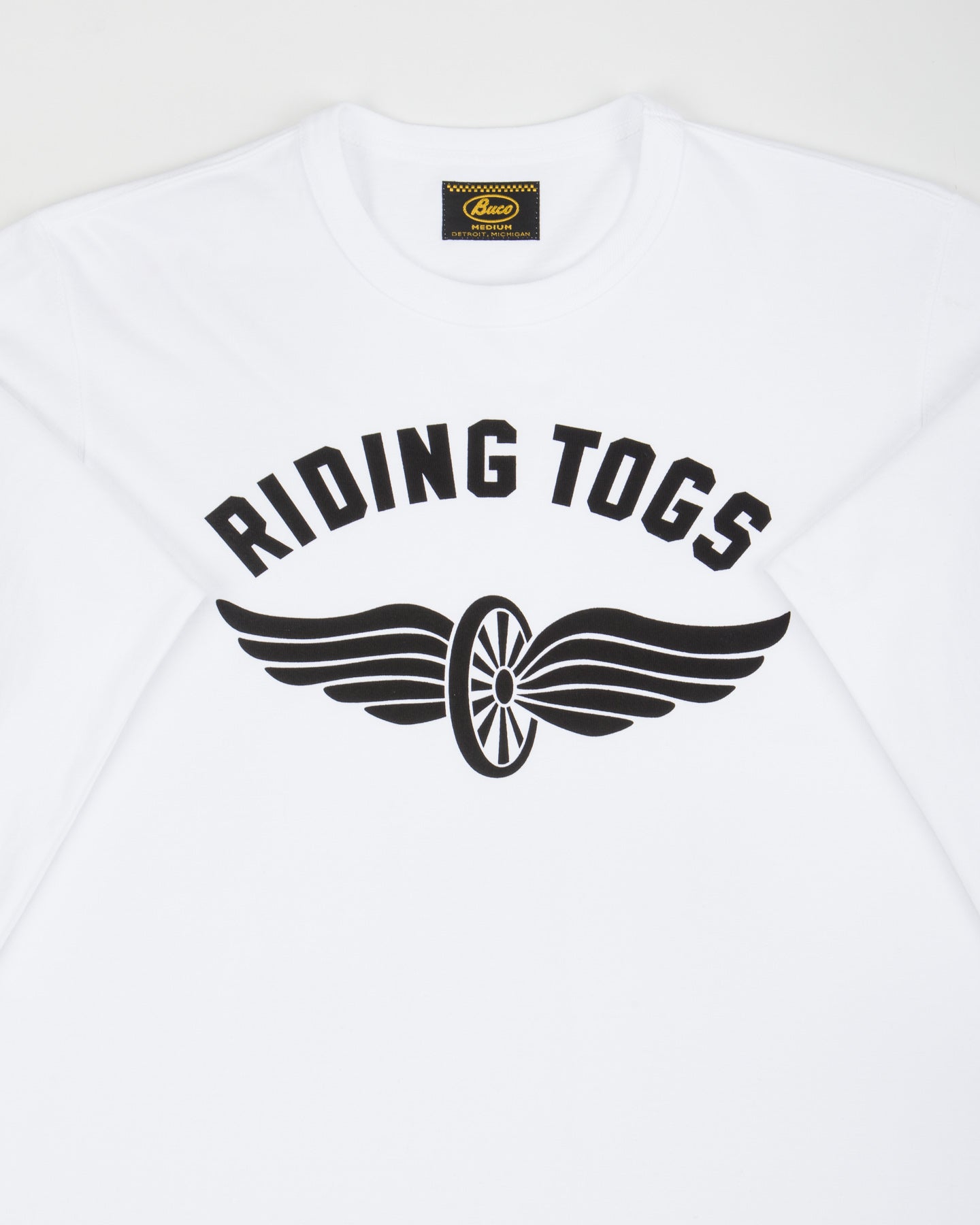 The Real McCoy's Buco L/S Tee / Riding Togs - White - Standard & Strange