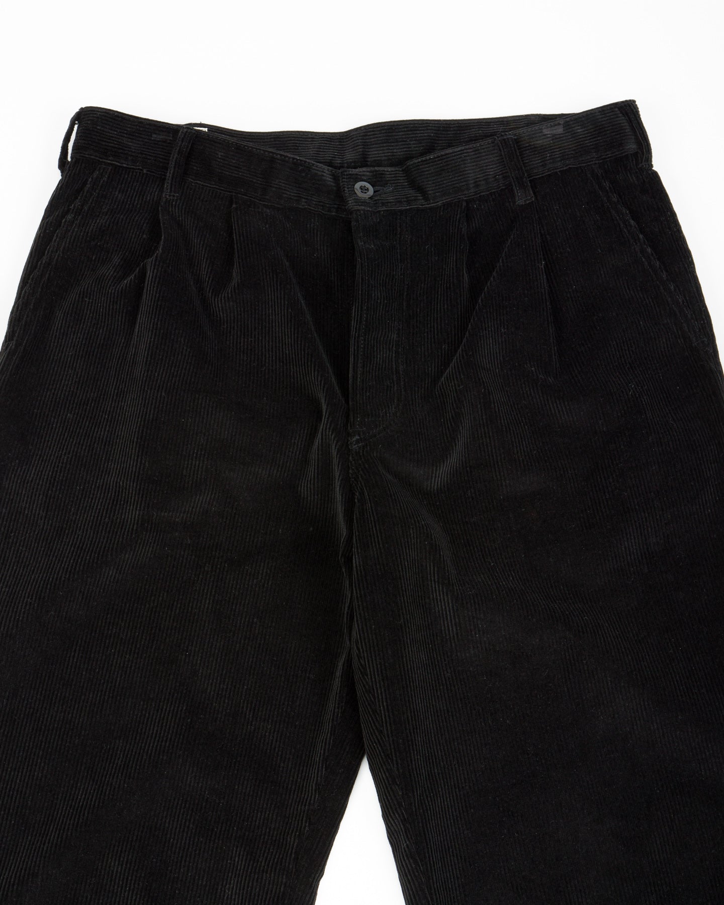 The Real McCoy's Double-Pleat Corduroy Trousers - Black - Standard & Strange