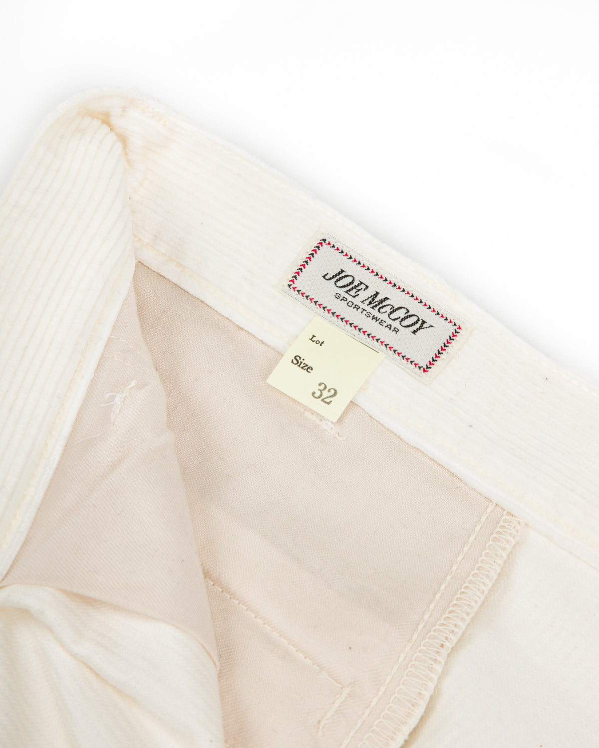 The Real McCoy's Double-Pleat Corduroy Trousers - White - Standard & Strange