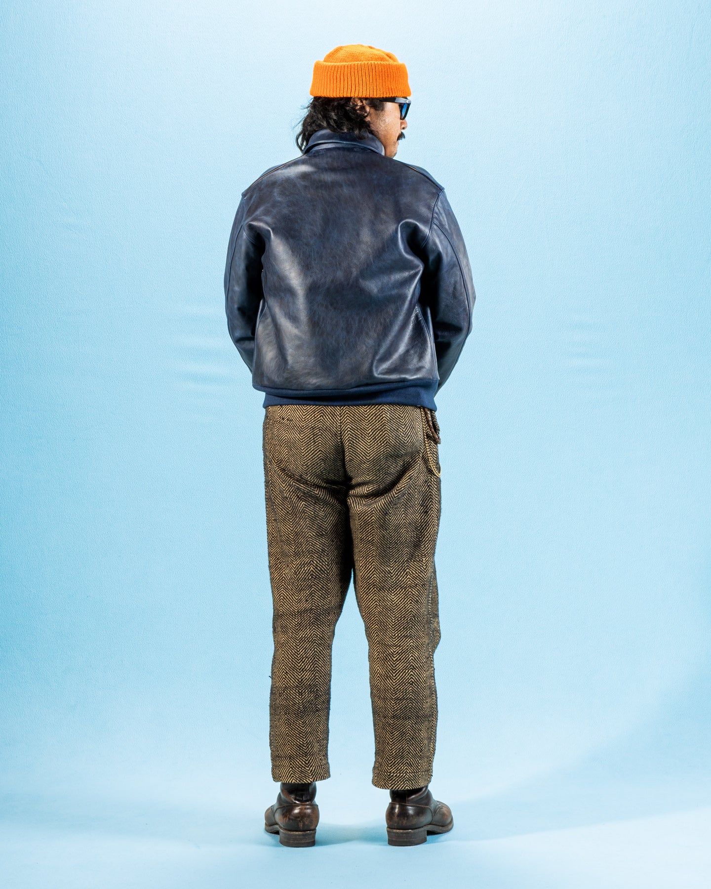 The Real McCoy's Type A-2 Leather Jacket - Indigo Dyed - Standard & Strange