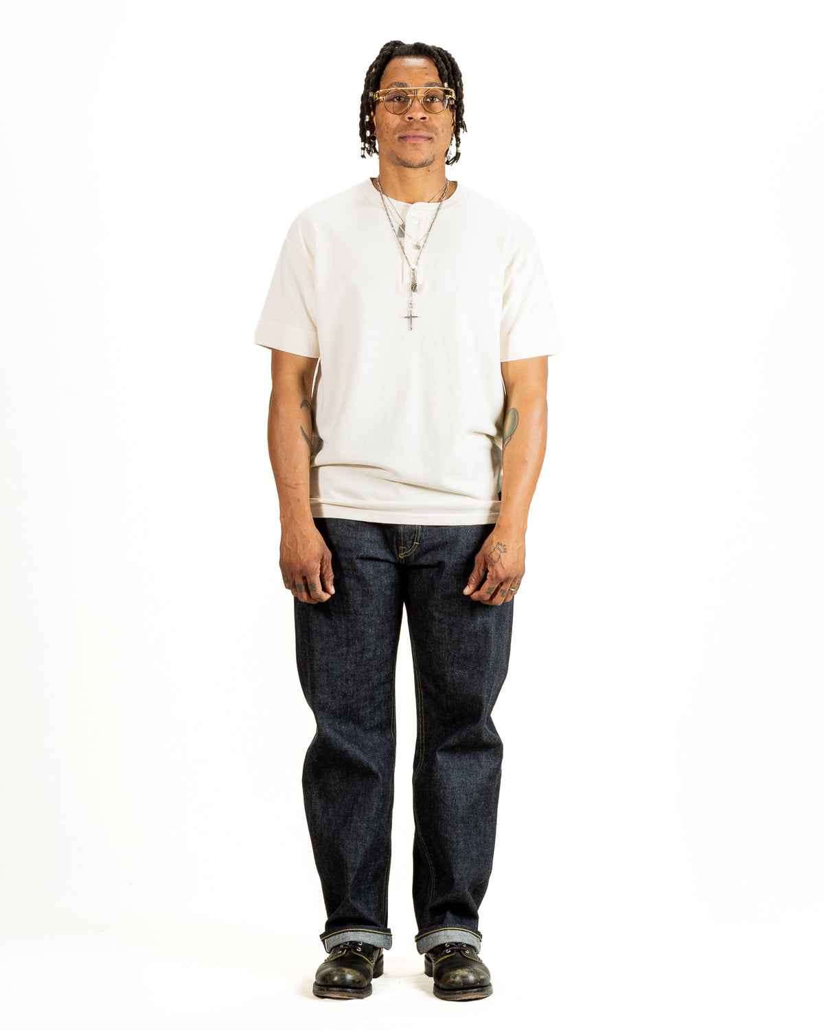 Utility Mil Henley S/S Tee - Natural