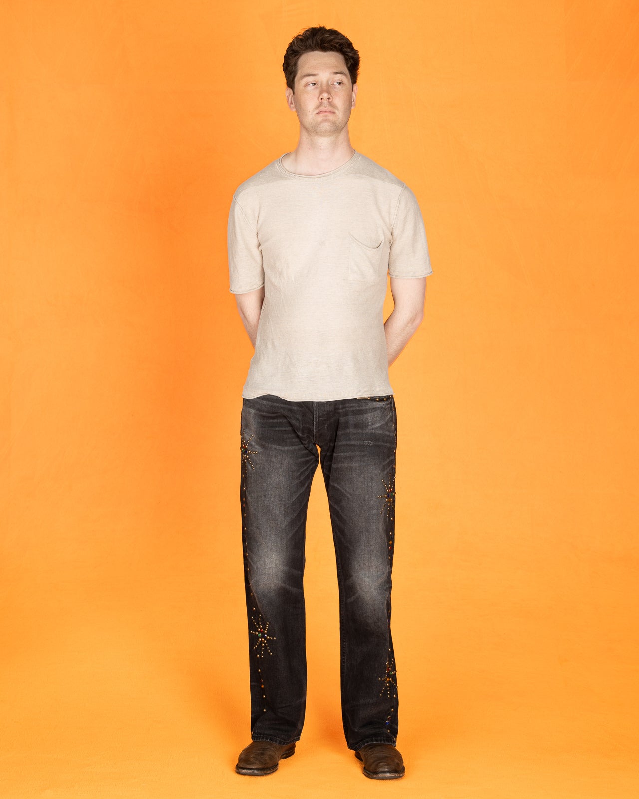 Vintage Heavy Leroy Studded Jean - Black - Standard & Strange