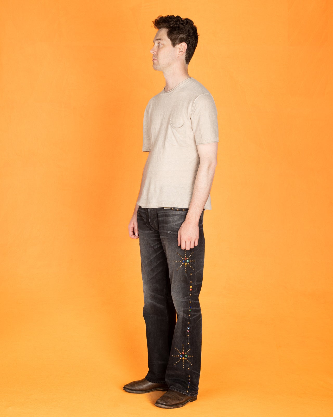 Vintage Heavy Leroy Studded Jean - Black - Standard & Strange