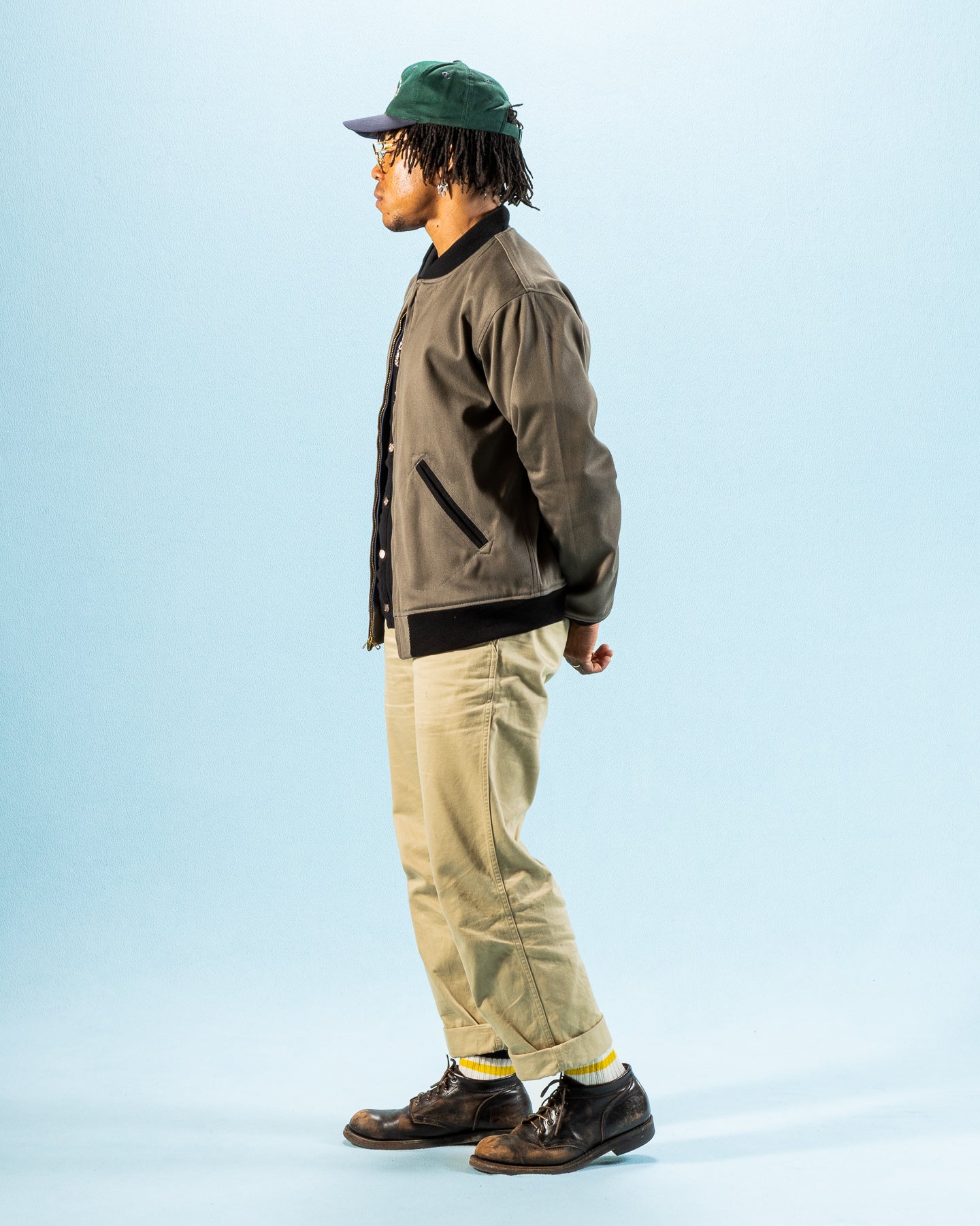 Warehouse Cadet's Varsity Jacket - Gray/Navy - Standard & Strange