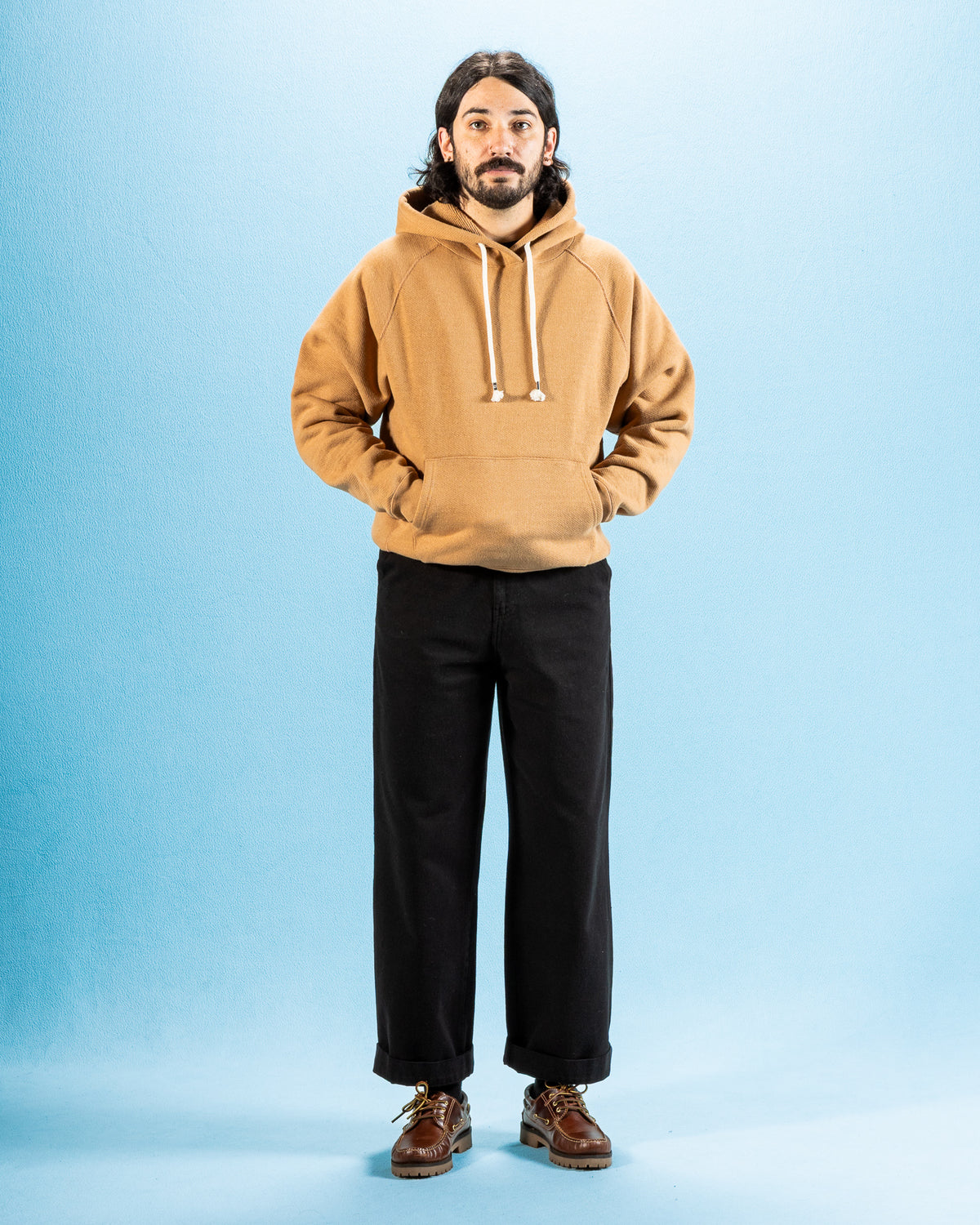 Wonder Looper Foxfibre® Double Heavyweight French Terry Pullover Hoodie - Coyote 80 - Standard & Strange