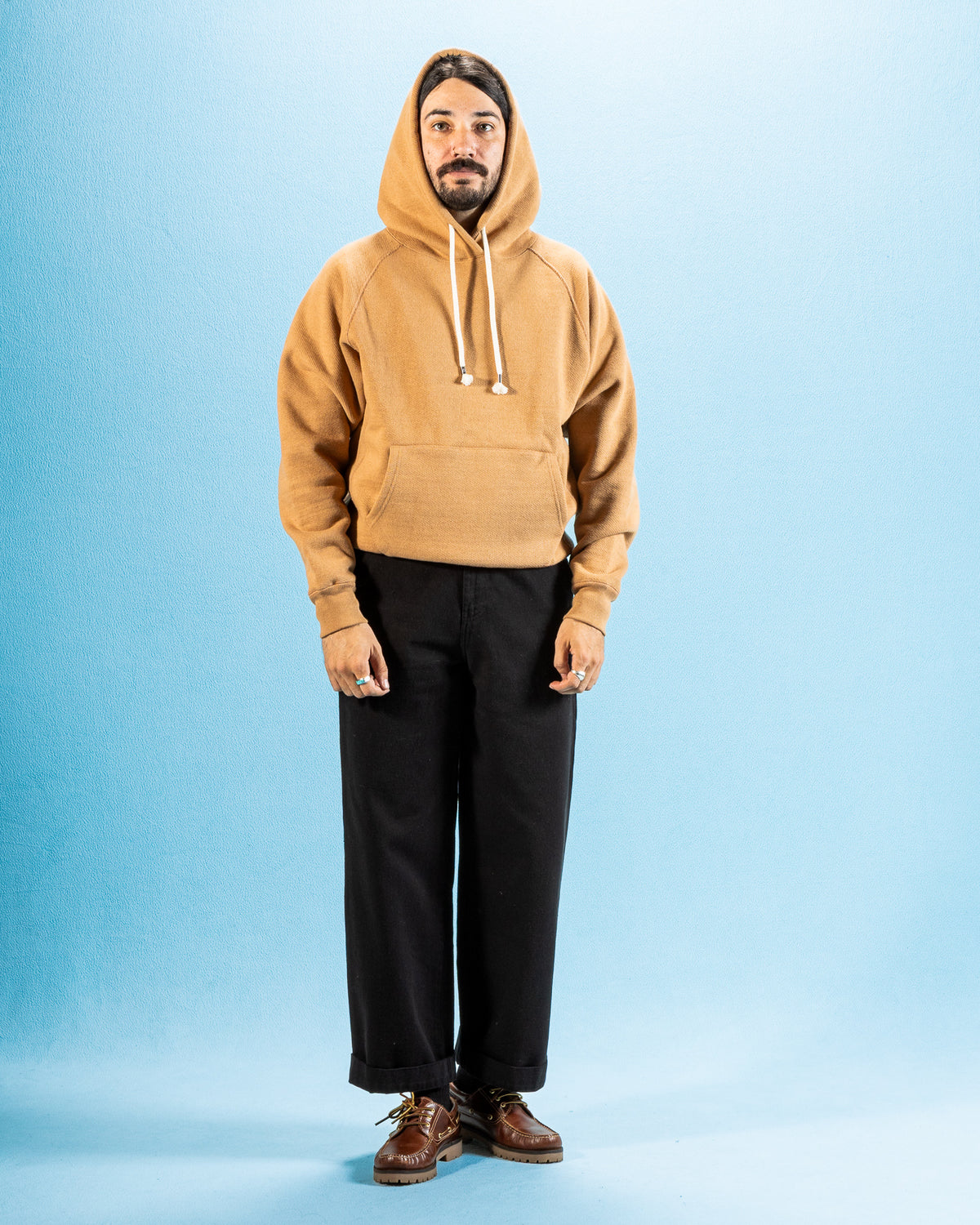Wonder Looper Foxfibre® Double Heavyweight French Terry Pullover Hoodie - Coyote 80 - Standard & Strange