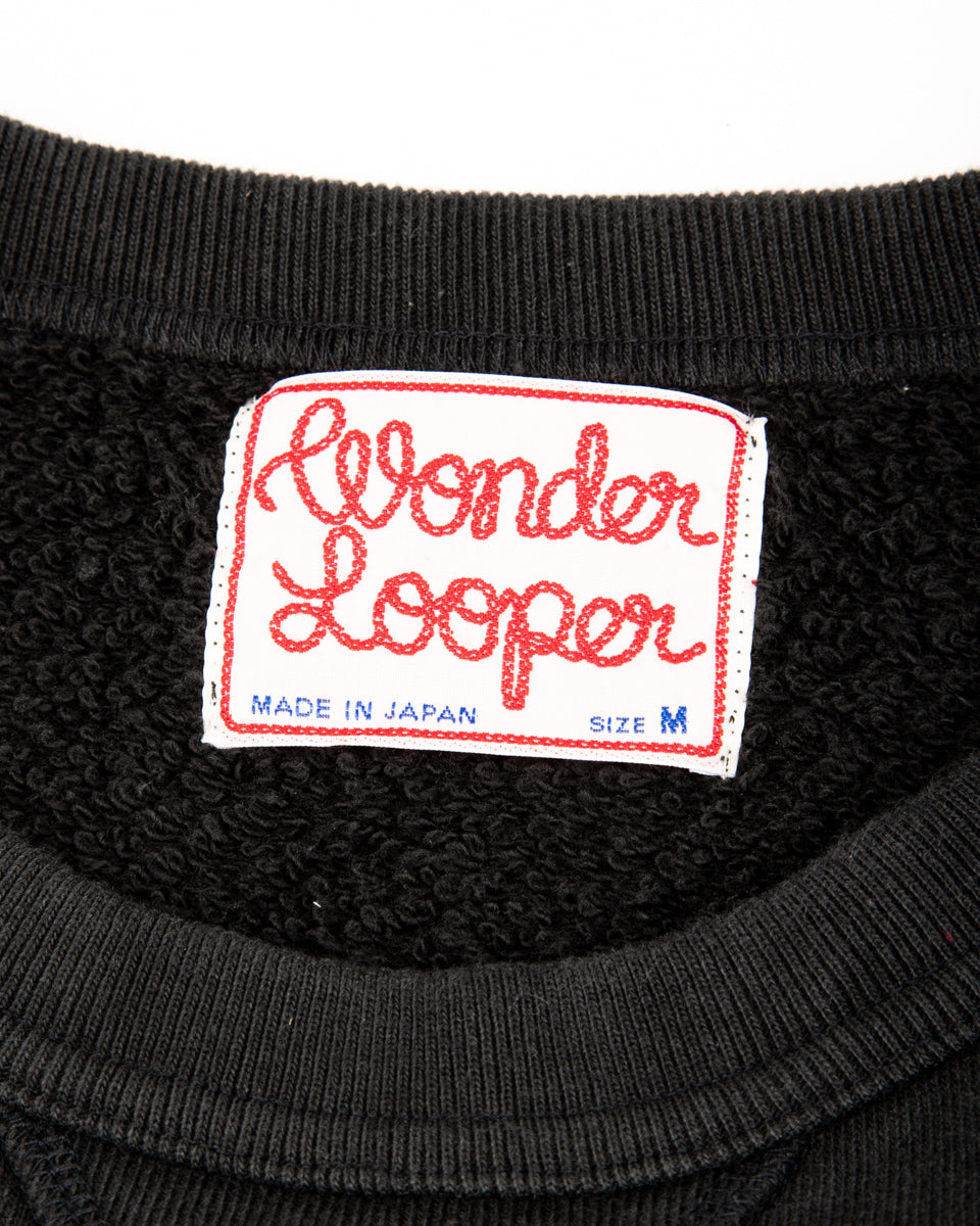 Wonder Looper Super Looper French Terry Pullover Crewneck - Sumi Black - Standard & Strange