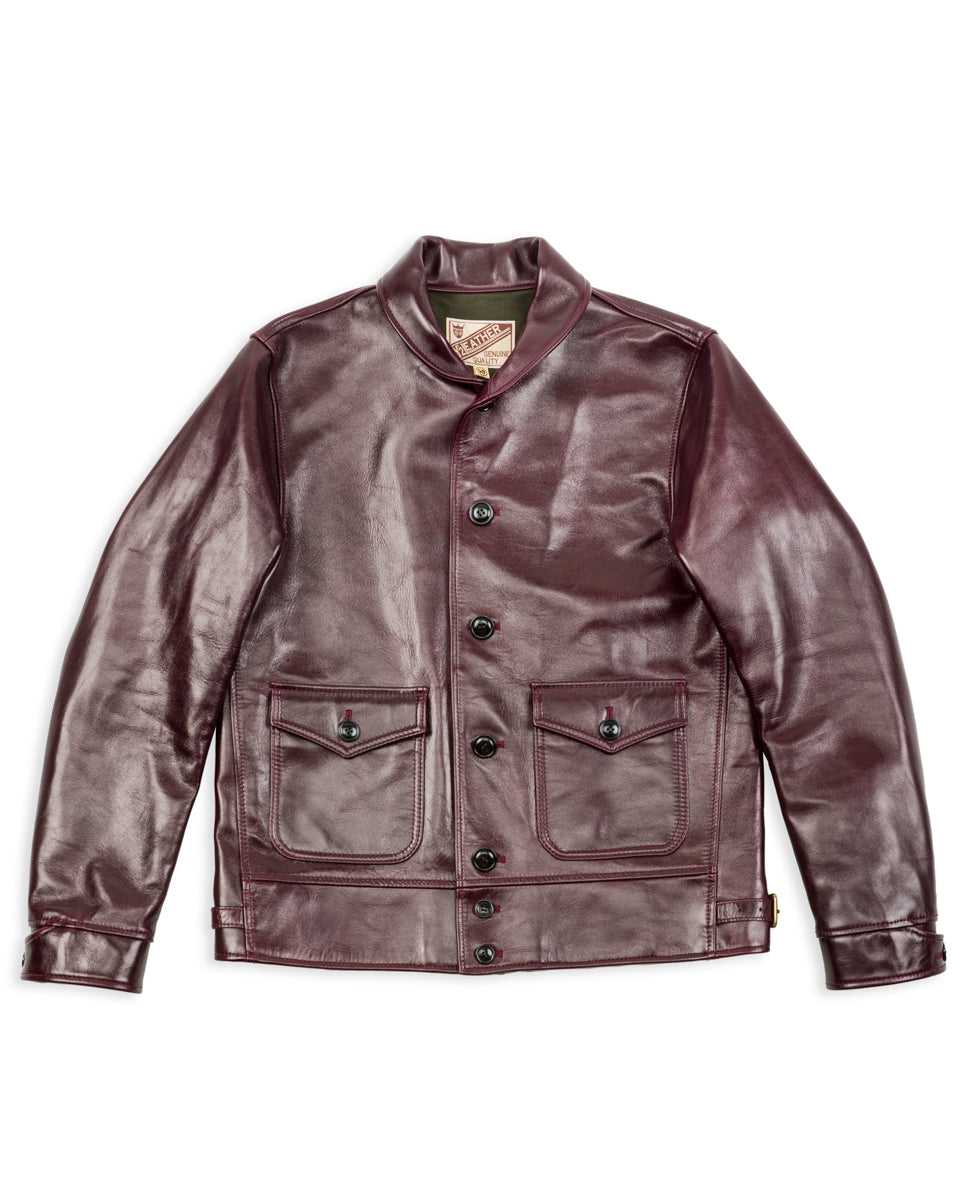 Y'2 Leather Aniline Horse Cossack Jacket (LB-143) - Cherry - Standard & Strange