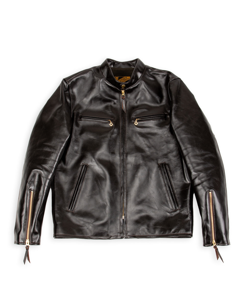 Y'2 Leather Lightweight Vintage Horsehide Single Riders Jacket (PR-64) - Black - Standard & Strange
