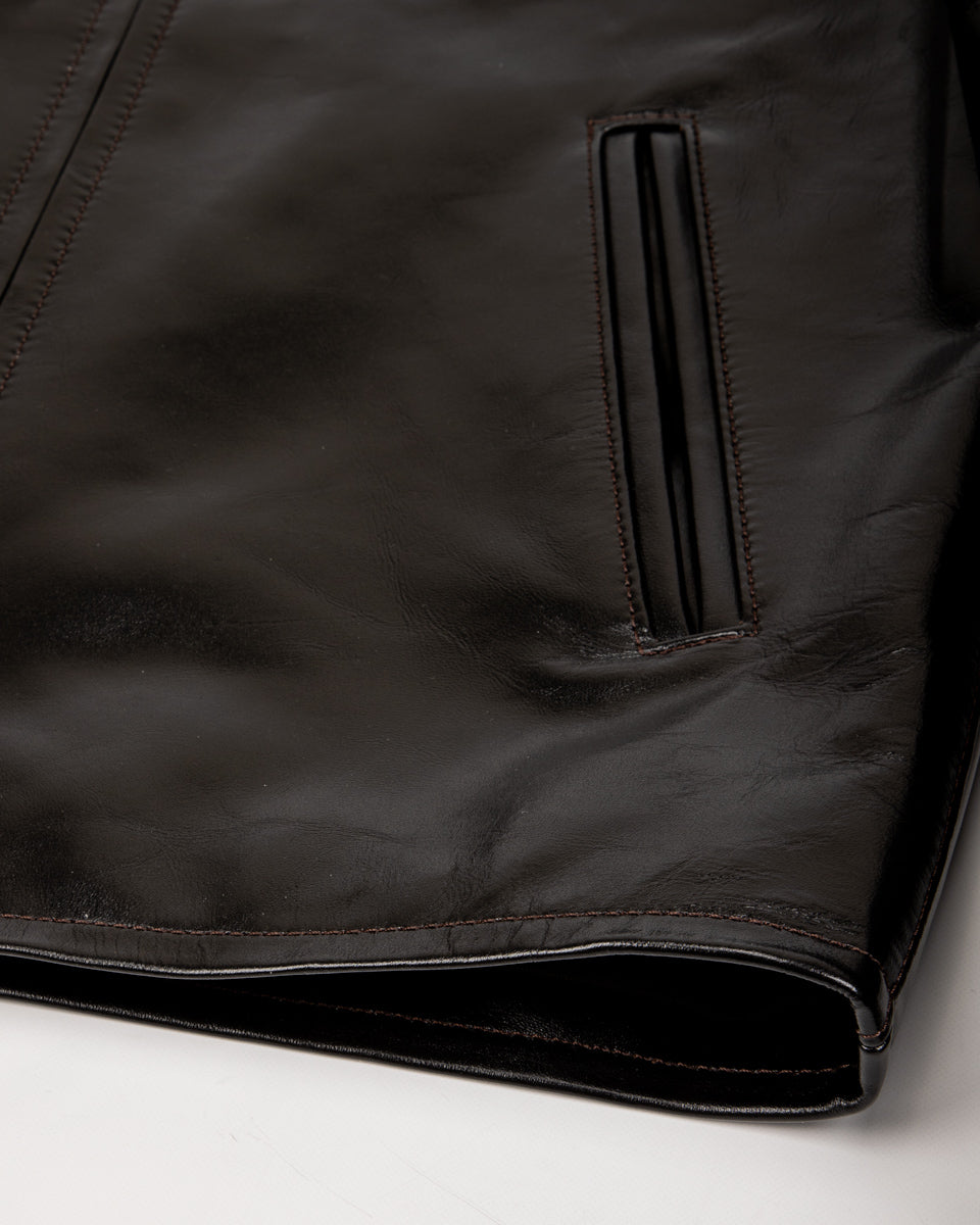 Y'2 Leather Lightweight Vintage Horsehide Single Riders Jacket (PR-64) - Black - Standard & Strange