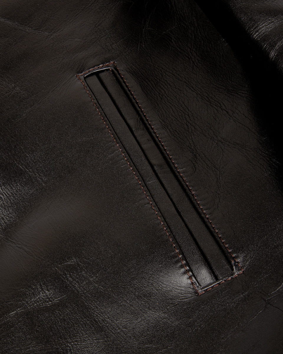 Y'2 Leather Lightweight Vintage Horsehide Single Riders Jacket (PR-65) - Black - Standard & Strange