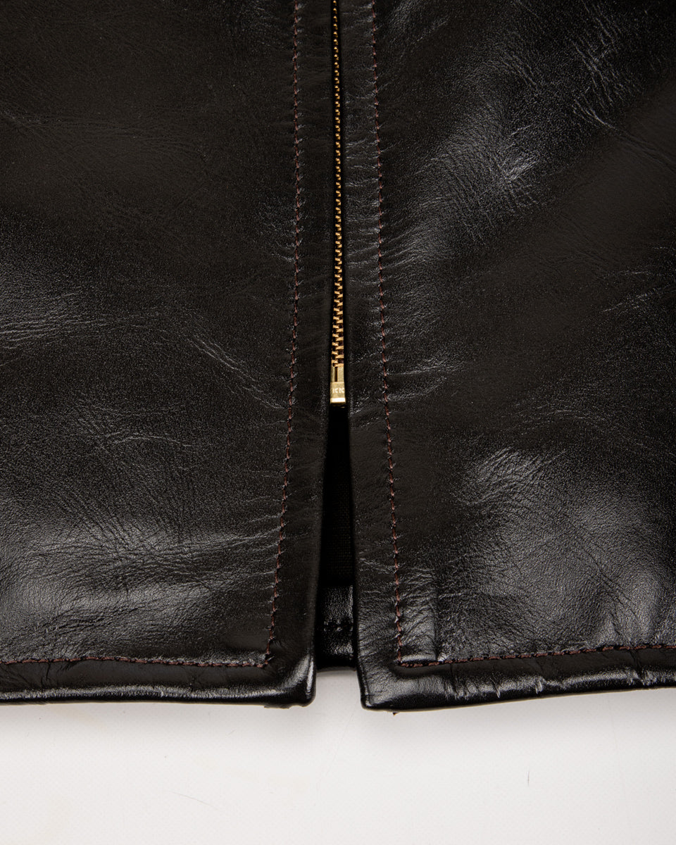 Y'2 Leather Lightweight Vintage Horsehide Single Riders Jacket (PR-65) - Black - Standard & Strange