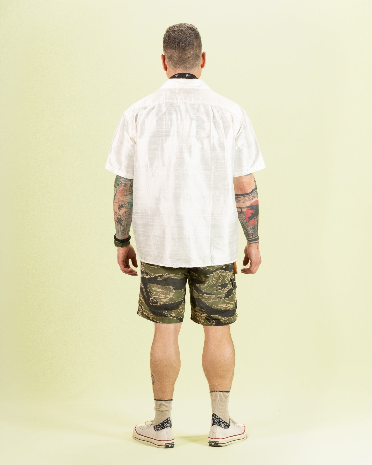 Monitaly 50's Milano Shirt - White Dupion Silk - Standard & Strange