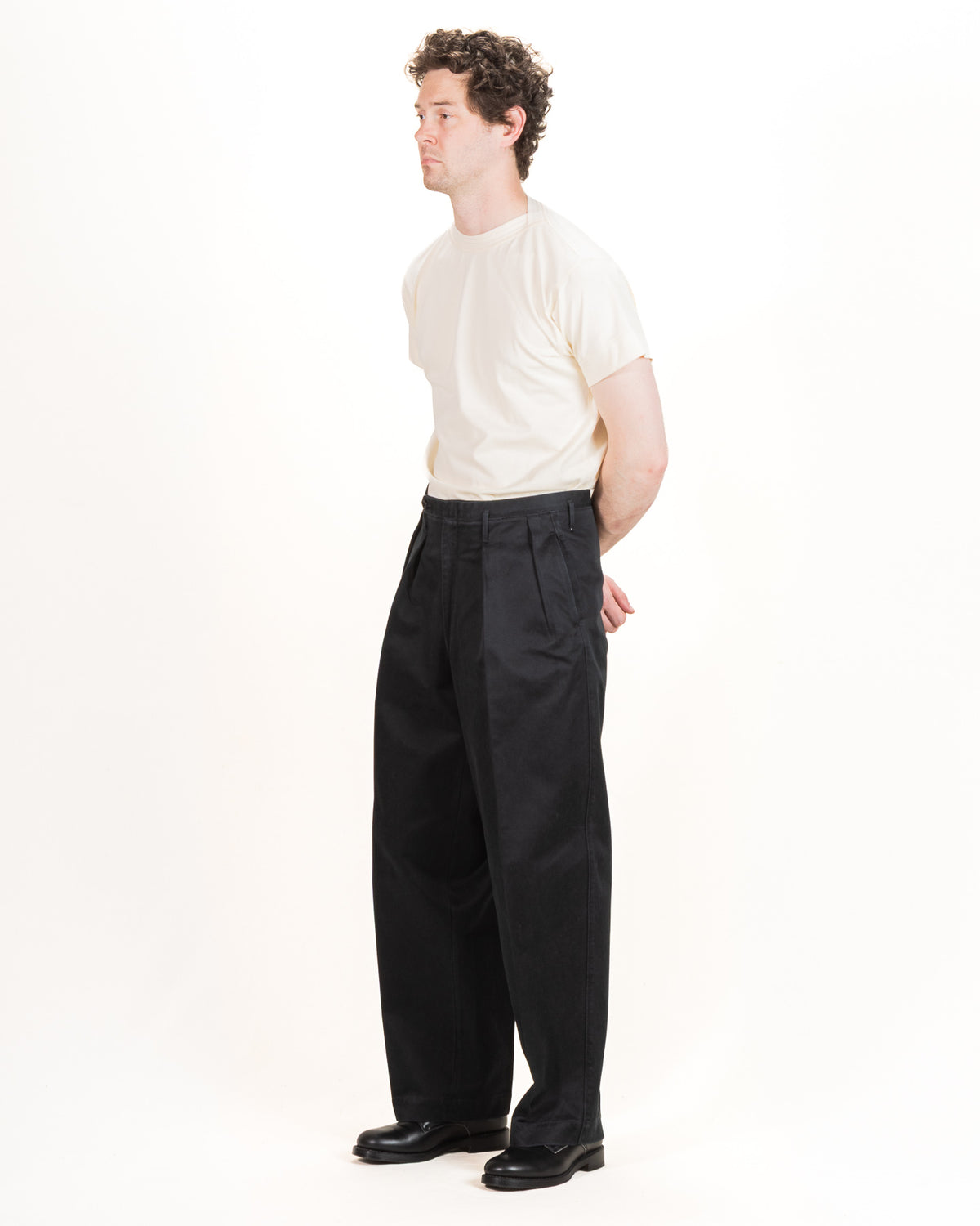 MotivMfg Bund Trousers - Black Super Cotton Sateen - Standard & Strange